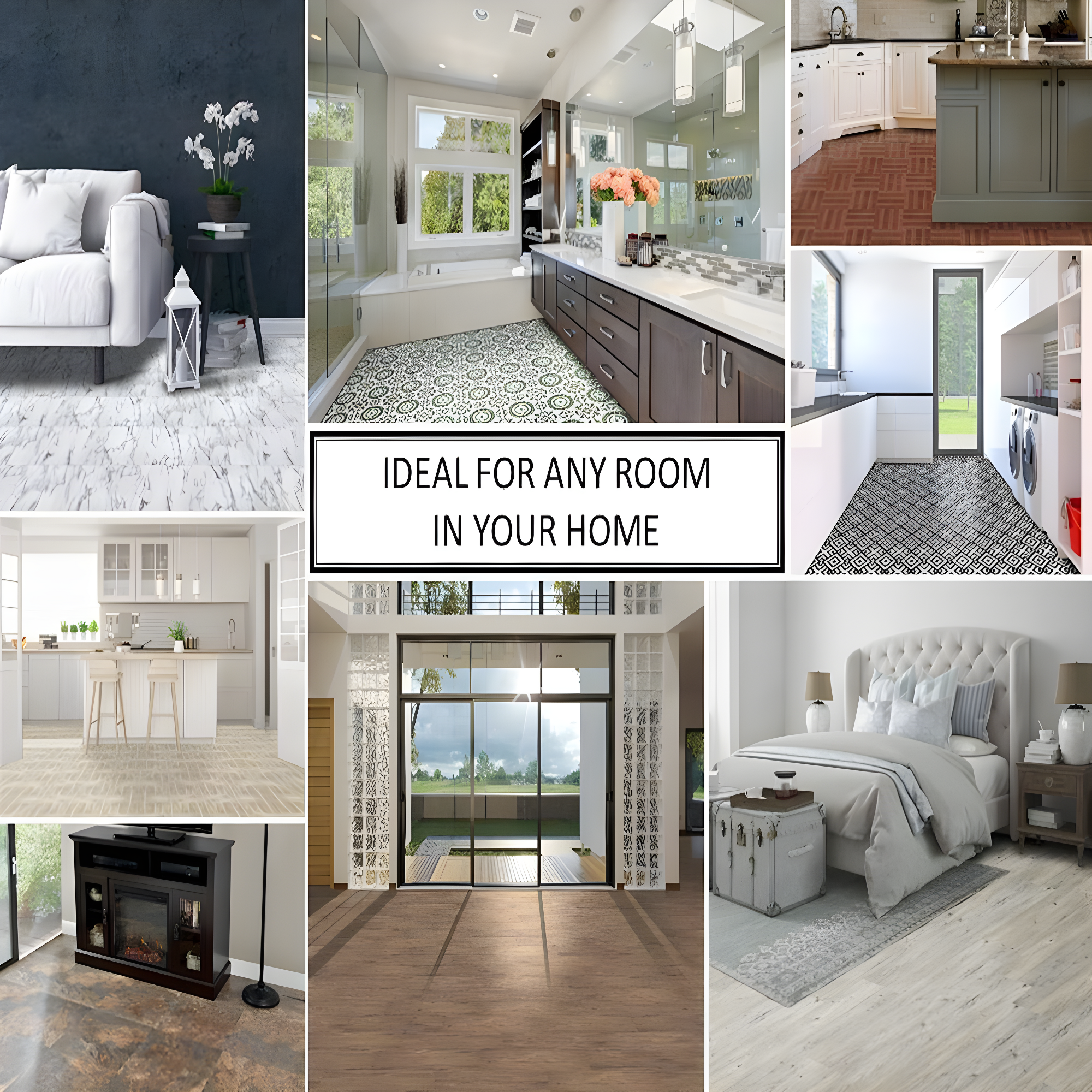 Achim Nexus 12"x12" 1.2mm Peel & Stick Vinyl Floor Tiles 20 Tiles/20 Sq. ft. Light Slate Marble