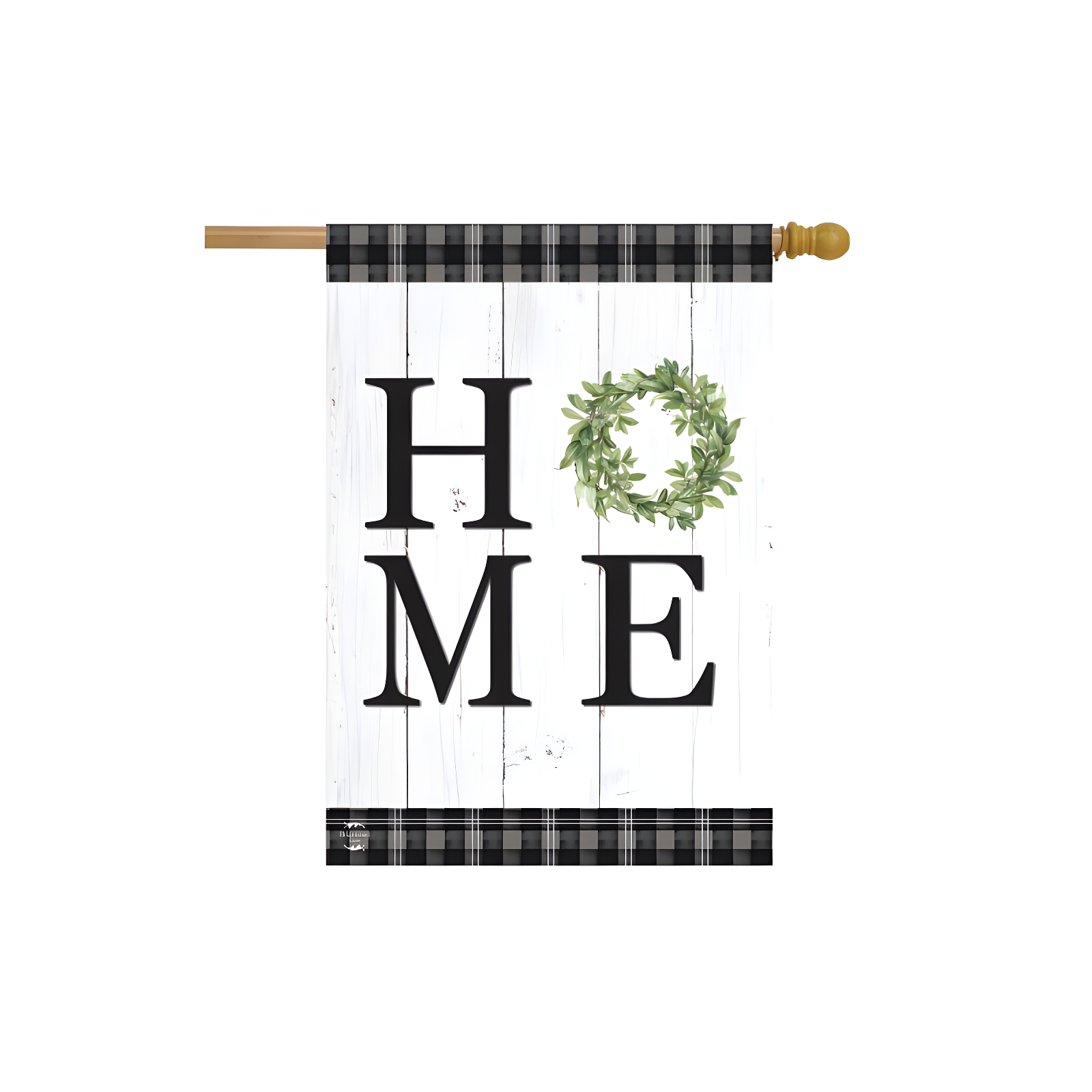 Home Everyday House Flag Double-Sided Rustic Wreath 28" x 40" Briarwood Lane