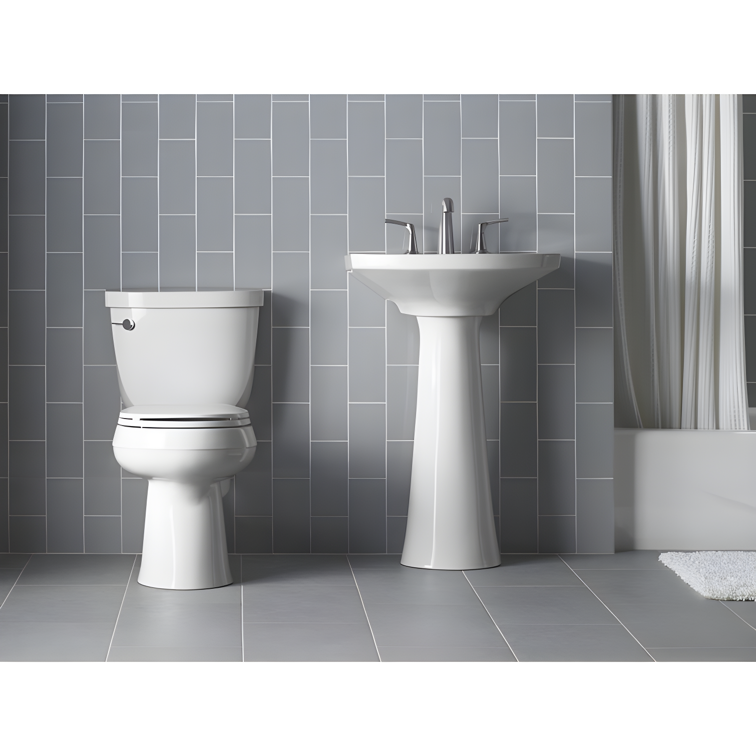 Cimarron® 26.81" Vitreous China U-Shape Pedestal Bathroom Sink with Overflow