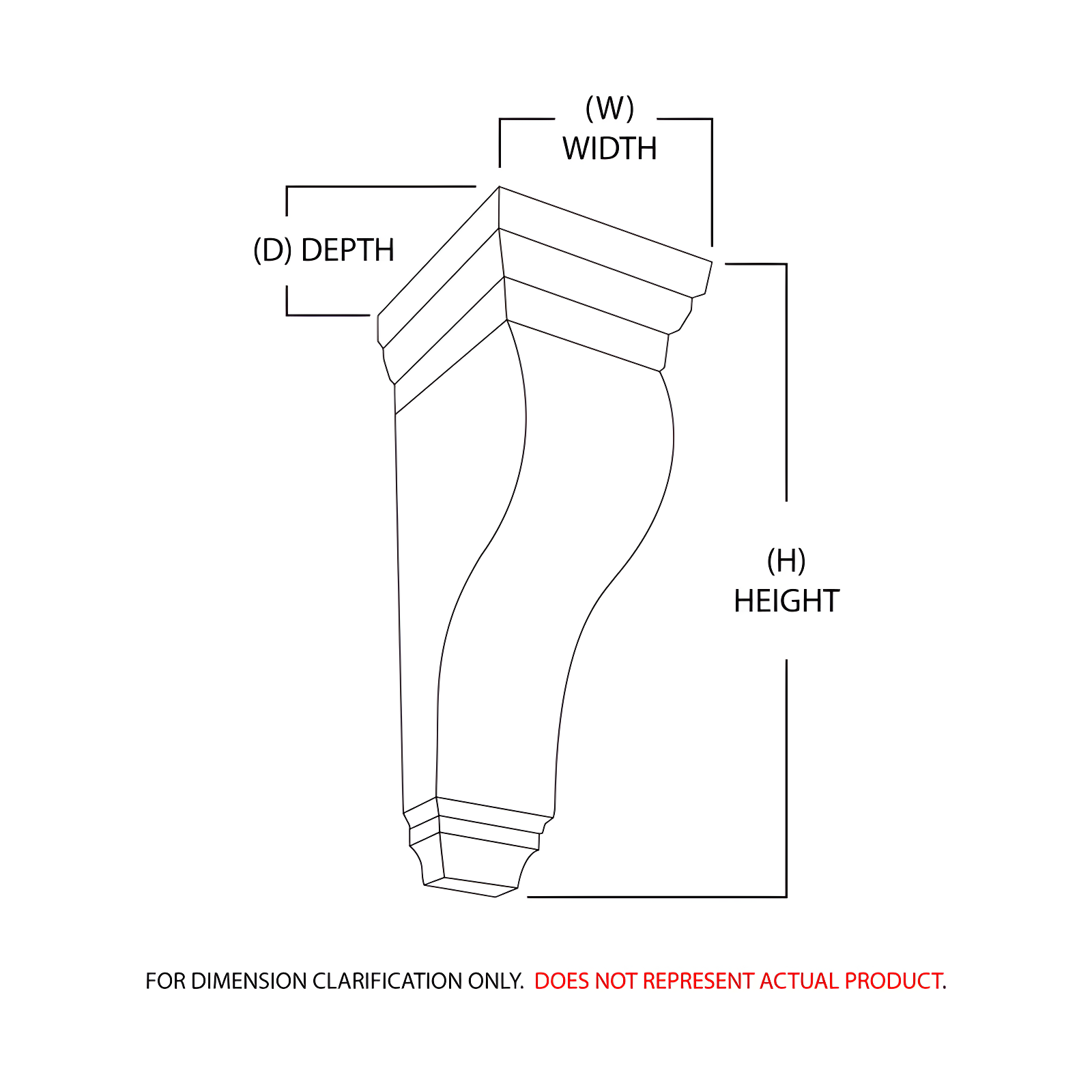 Architectural Products by Outwater L.L.C. 8 in x 2 in x 4-3/4 in Unfinished Small Solid Classic Traditional Plain Wood Corbel