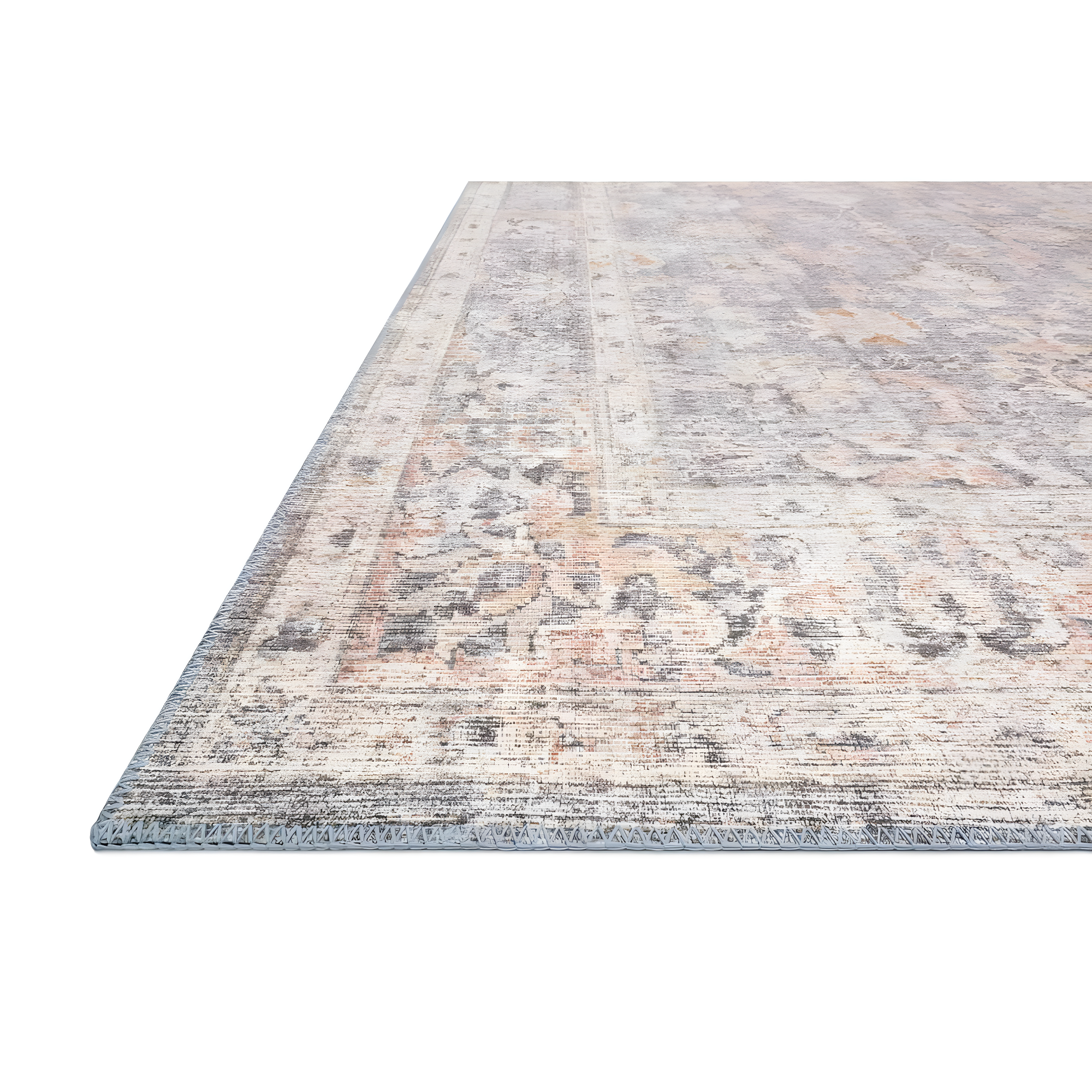 Roze Rug - Grey and Apricot / 5' x 7'6"