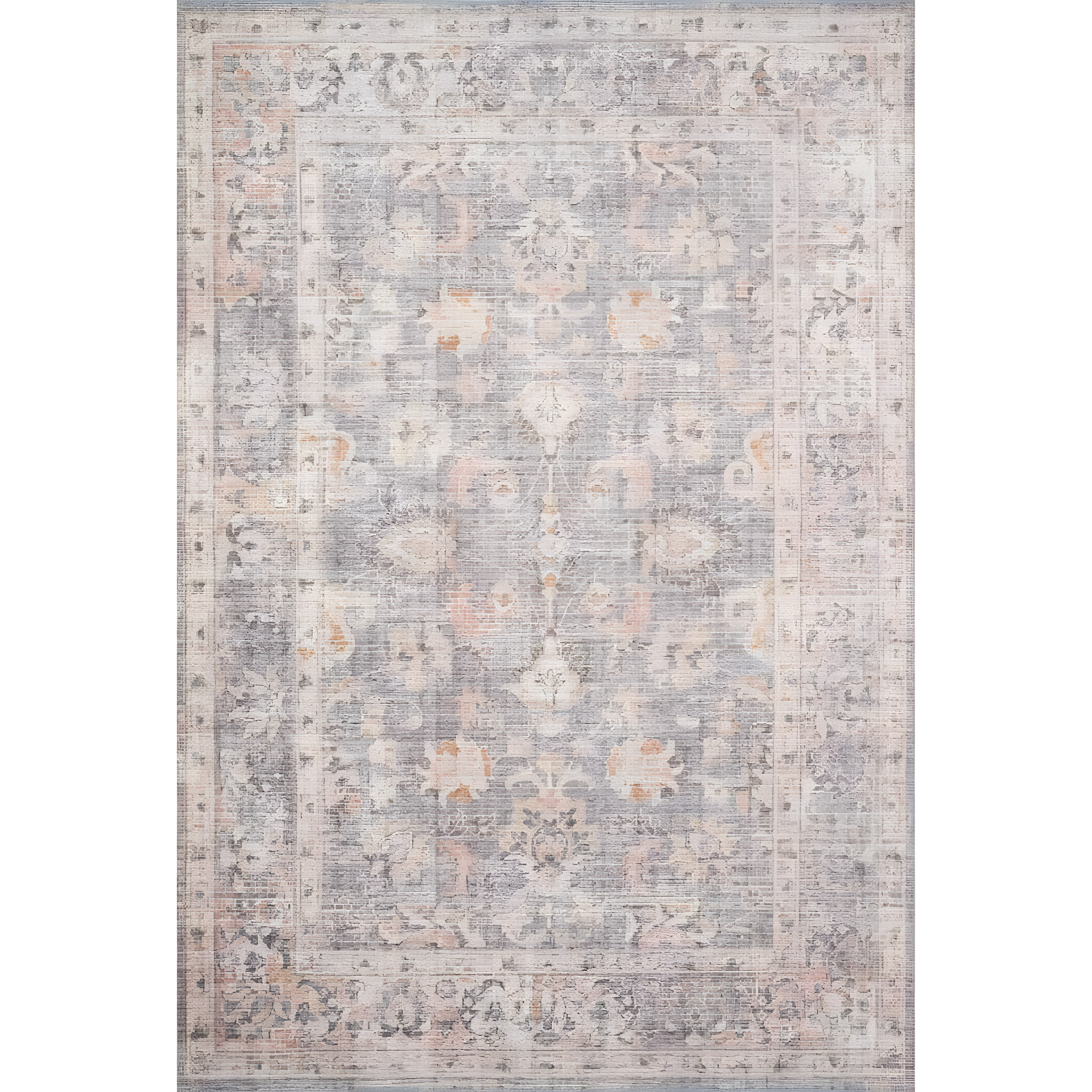 Roze Rug - Grey and Apricot / 5' x 7'6"