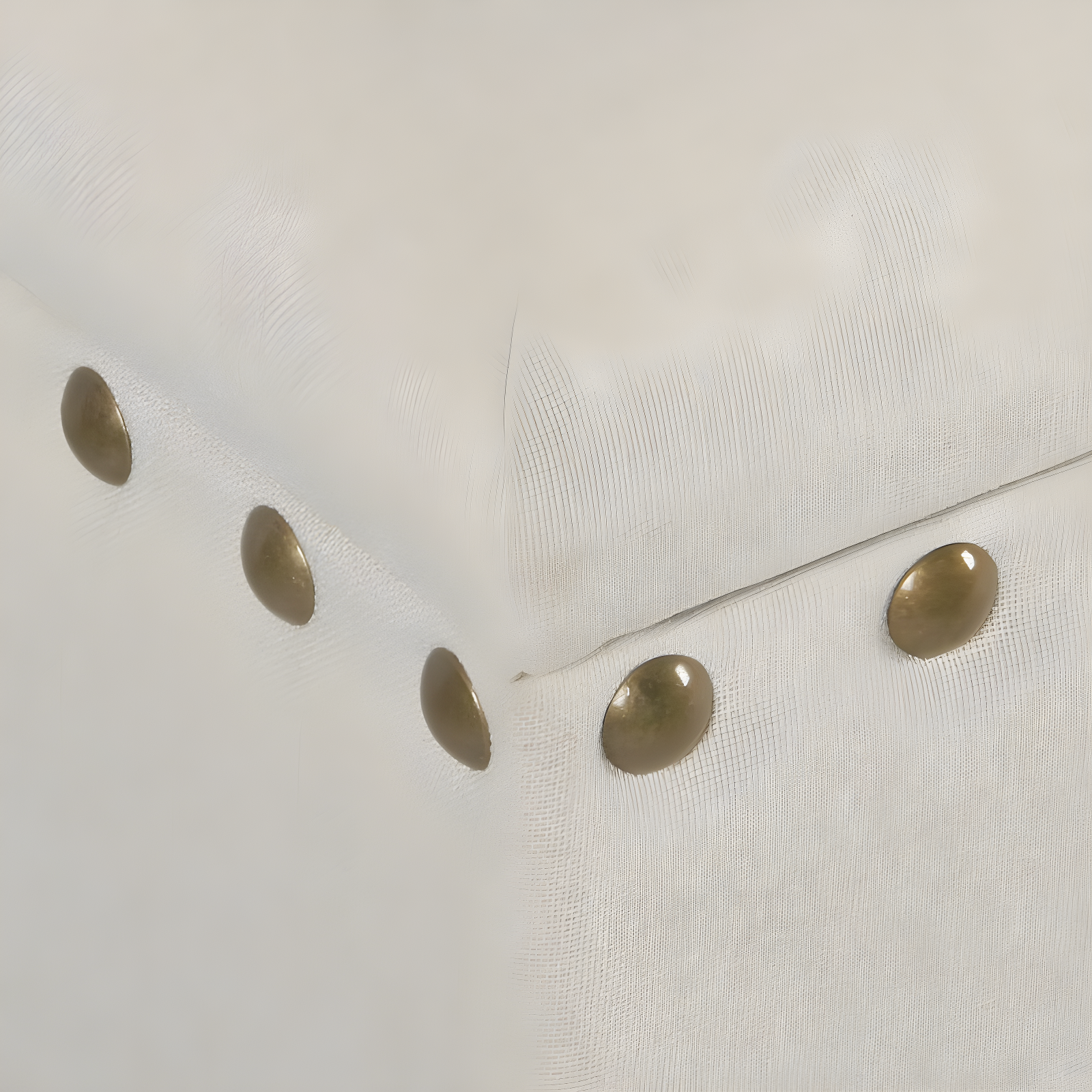 Large Storage Bench with Nailhead Trim Cream - HomePop