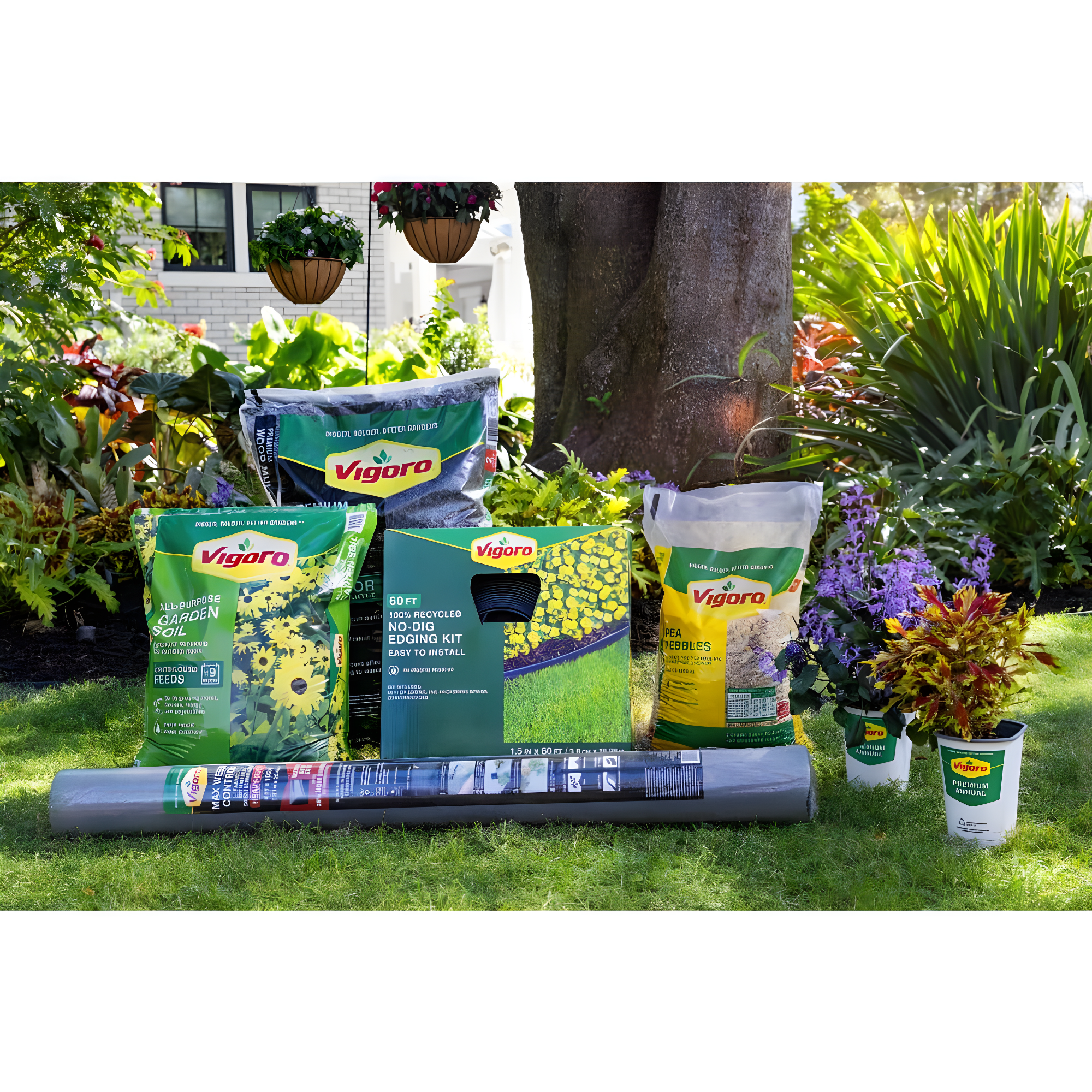 Vigoro 8” x 720" Black Nylon Garden Border Edging (18 Count)