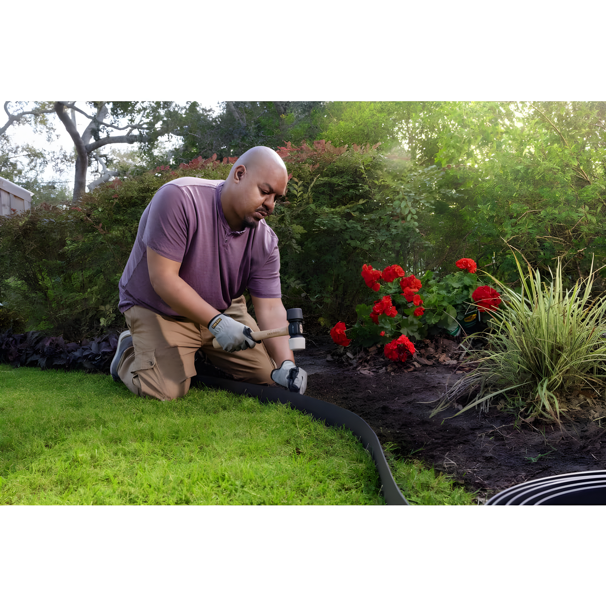 Vigoro 8” x 720" Black Nylon Garden Border Edging (18 Count)