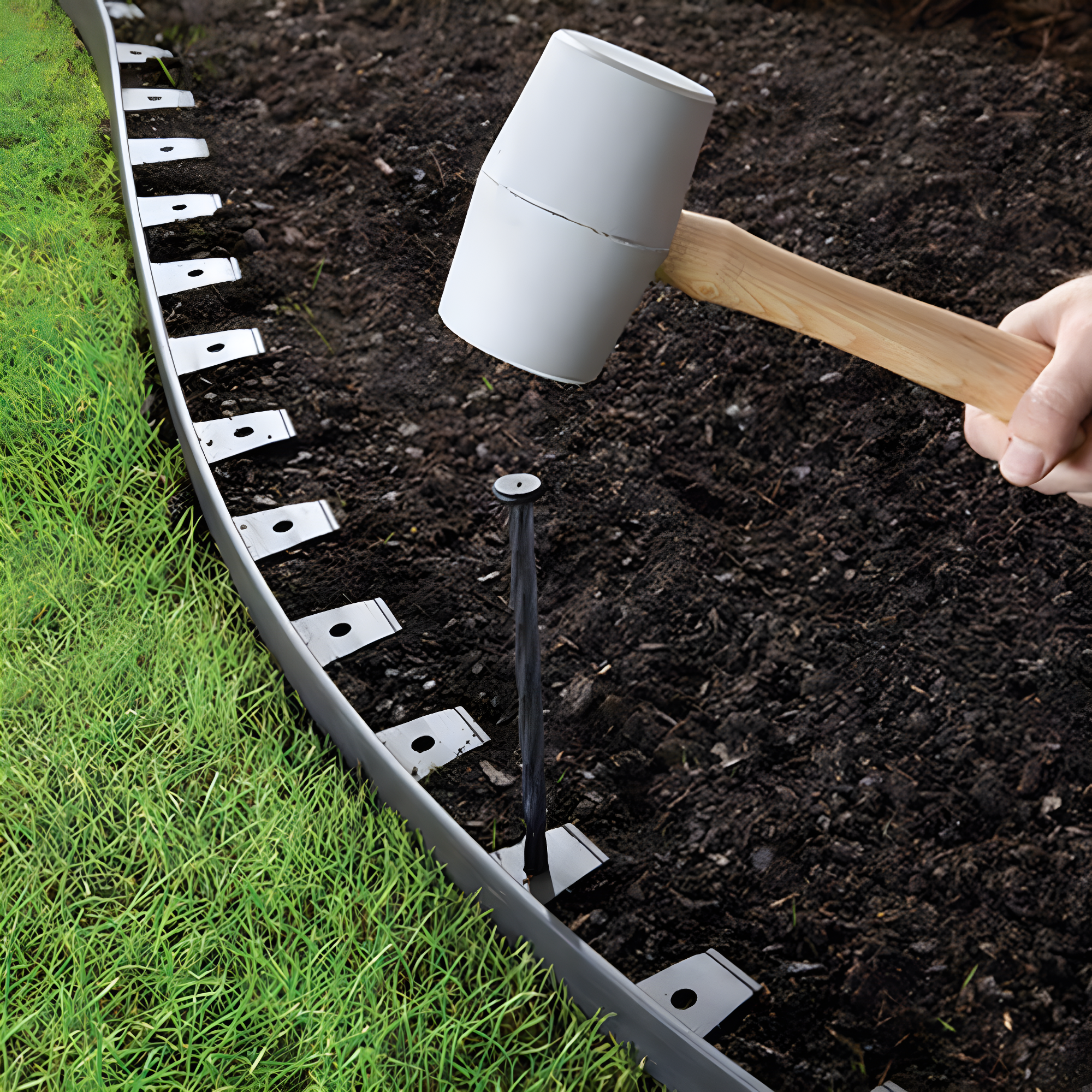 Vigoro 8” x 720" Black Nylon Garden Border Edging (18 Count)