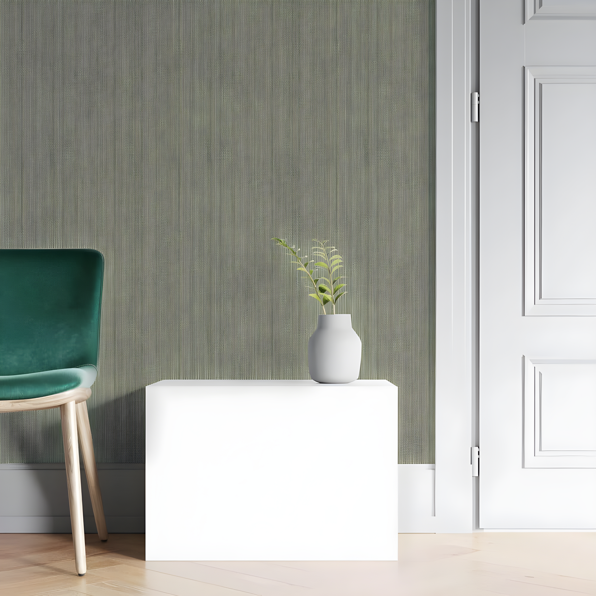 Tempaper & Co.® Faux Grasscloth Removable Peel and Stick Wallpaper, Textured Sage, 28 sq. ft.: Vinyl, Self-Adhesive, Wood Grain Design