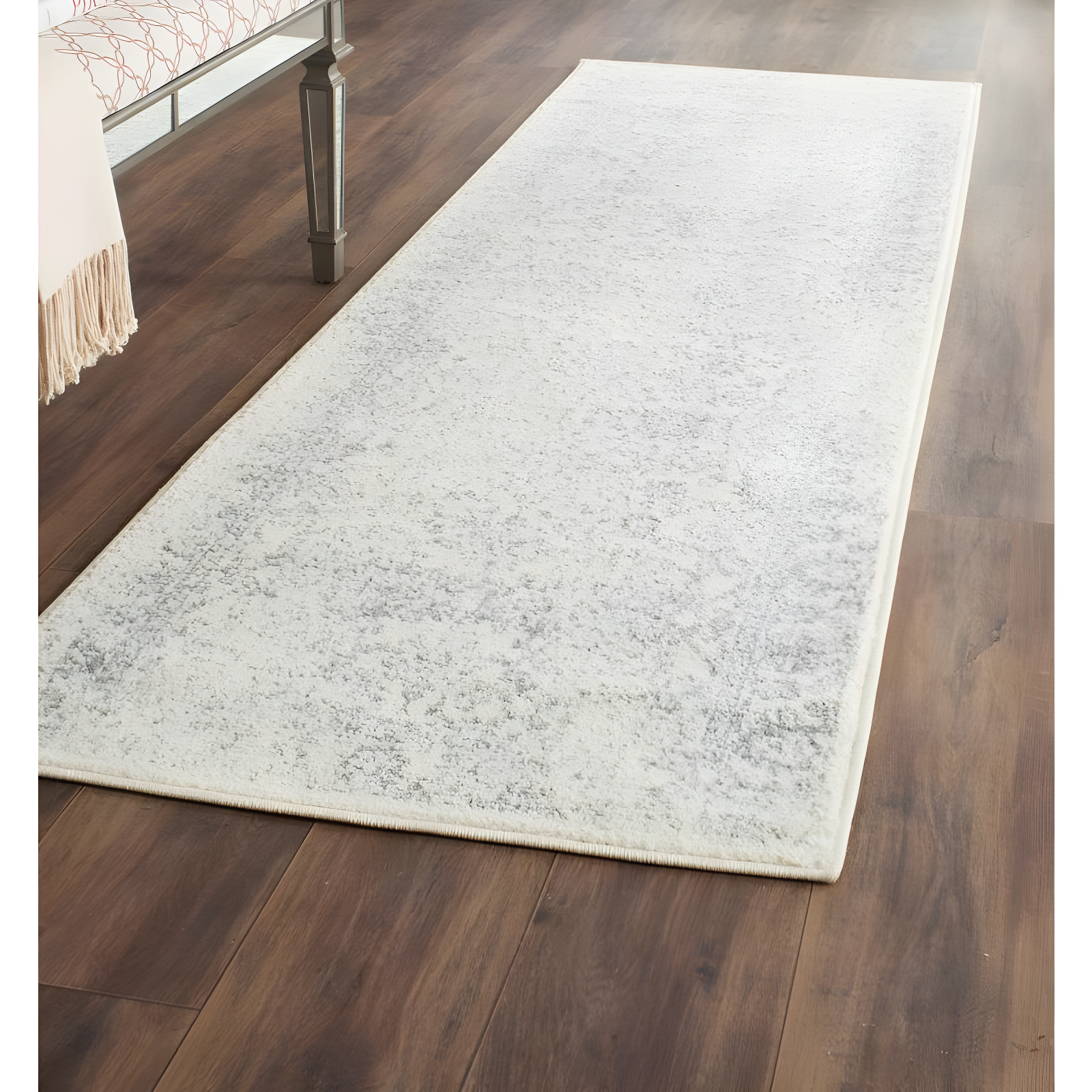 Adirondack ADR109 Machine Made Indoor Runner - Ivory/Silver - 2'-6"x20' - Safavieh