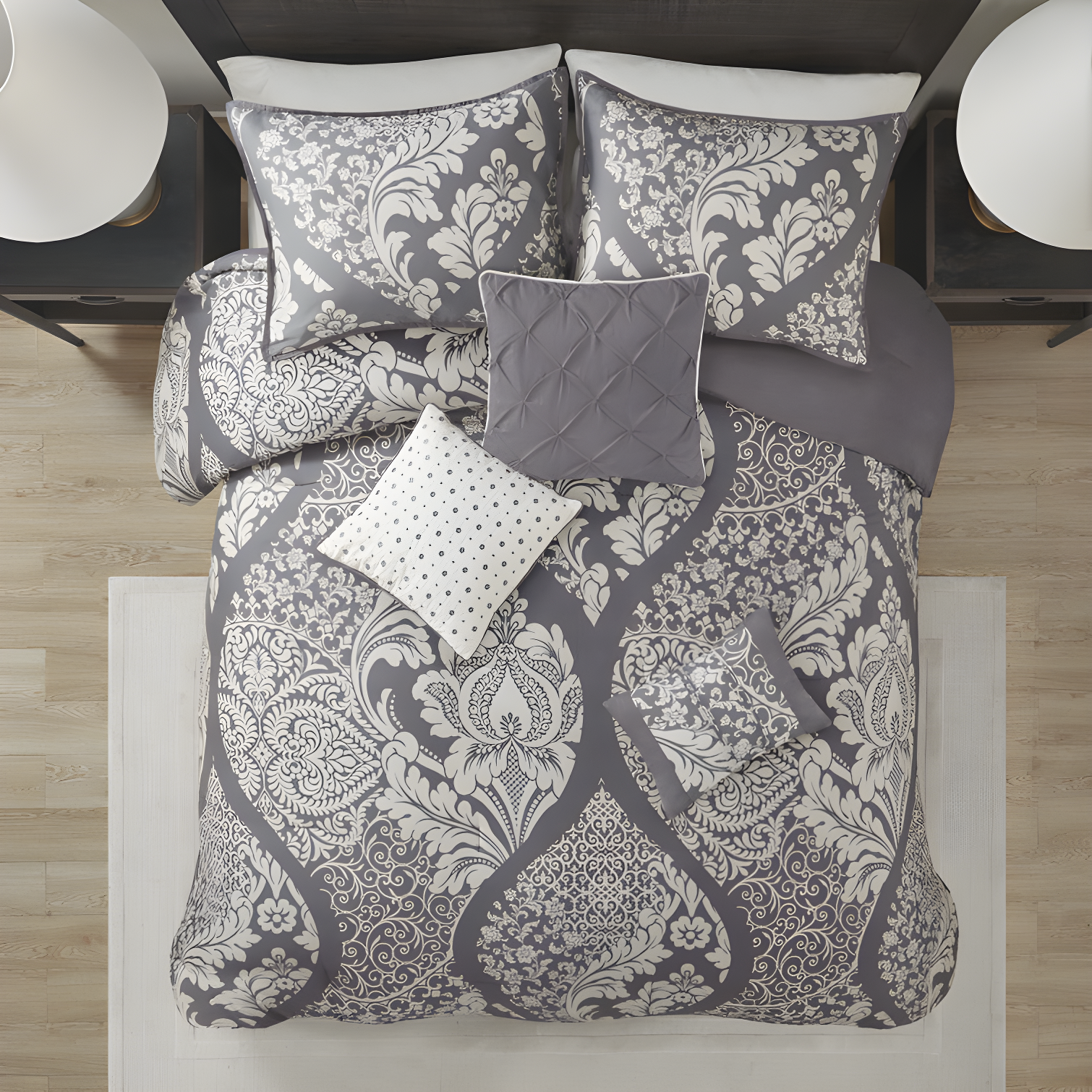 Madison Park Vienna 7 Piece Cotton Printed Comforter Set