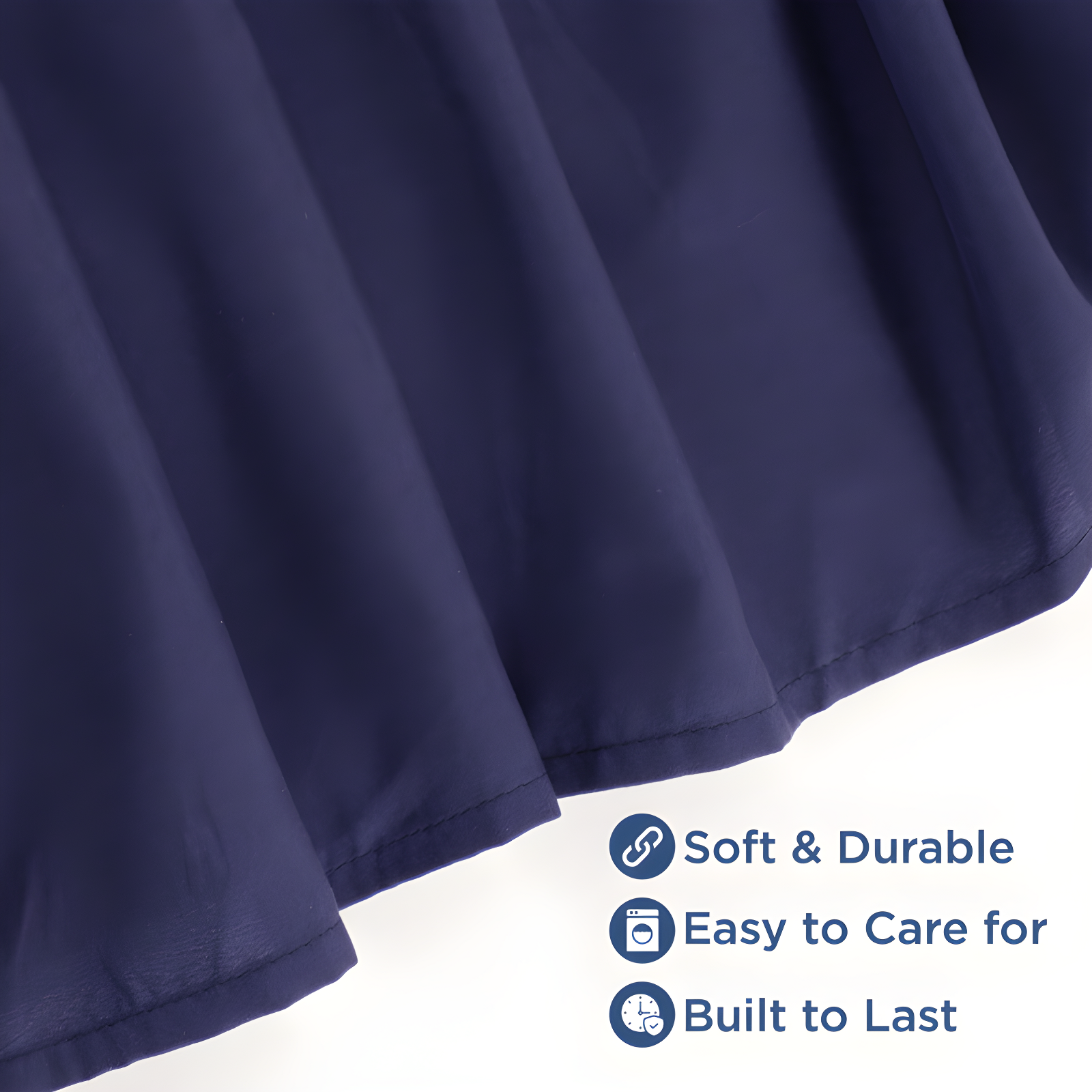 Martex Martex Ruffled Bed Skirt Easy Fit Lightweight 100% Microfiber Dust Ruffle Hotel Quality With 16 inch Tailored Drop