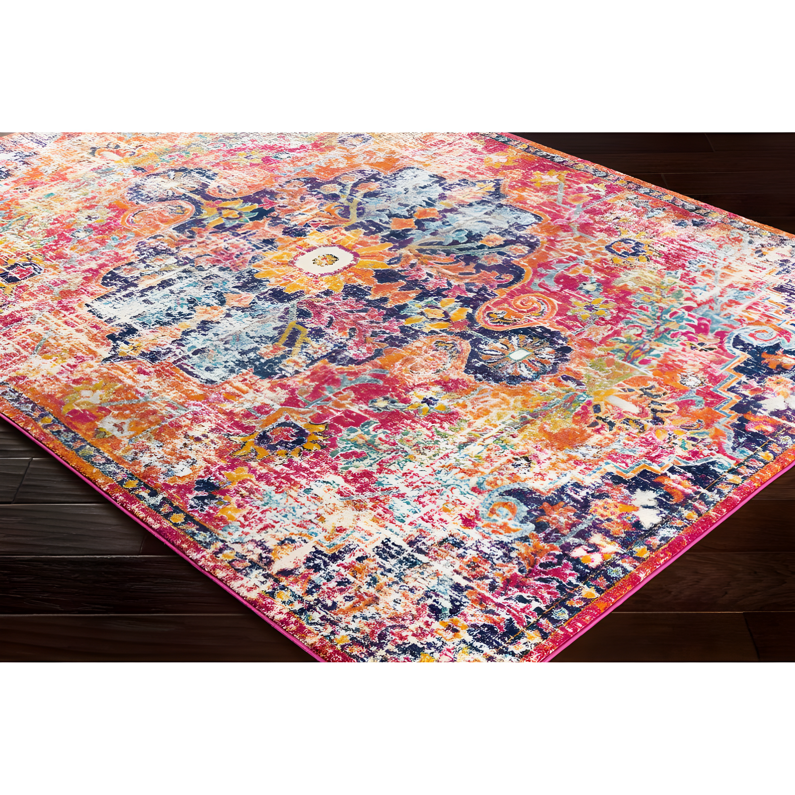 Livabliss 5'3"x7'3" Abby Traditional Rugs Teal: Medium Pile, Stain & Fade-Resistant, Indoor, Polypropylene
