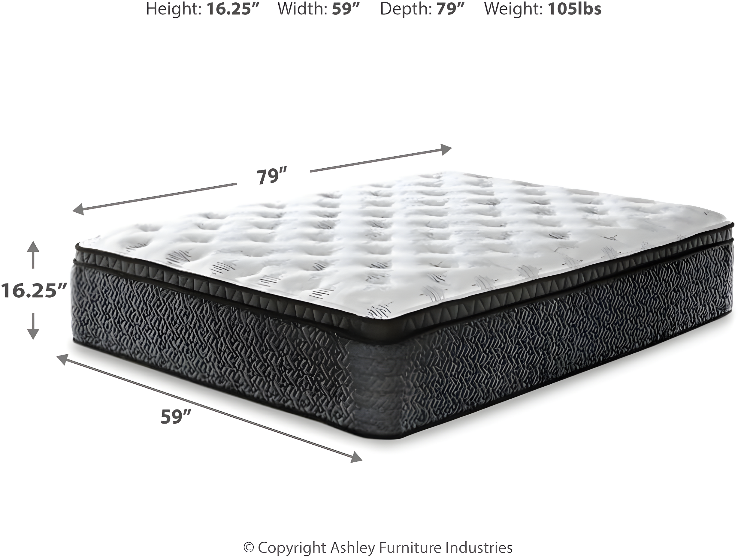 Signature Design by Ashley Ultra Luxury 16.2" Plush Hybrid Mattress