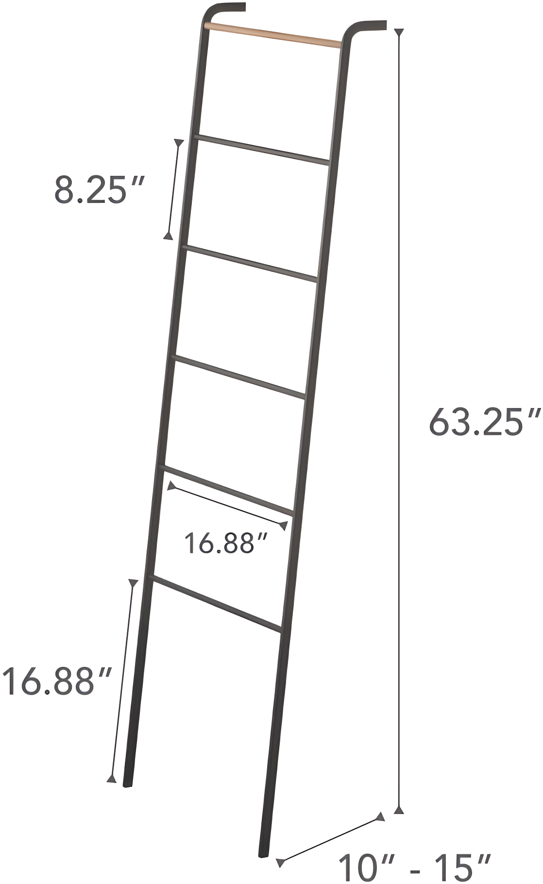 Yamazaki Home Leaning Ladder Rack, Steel