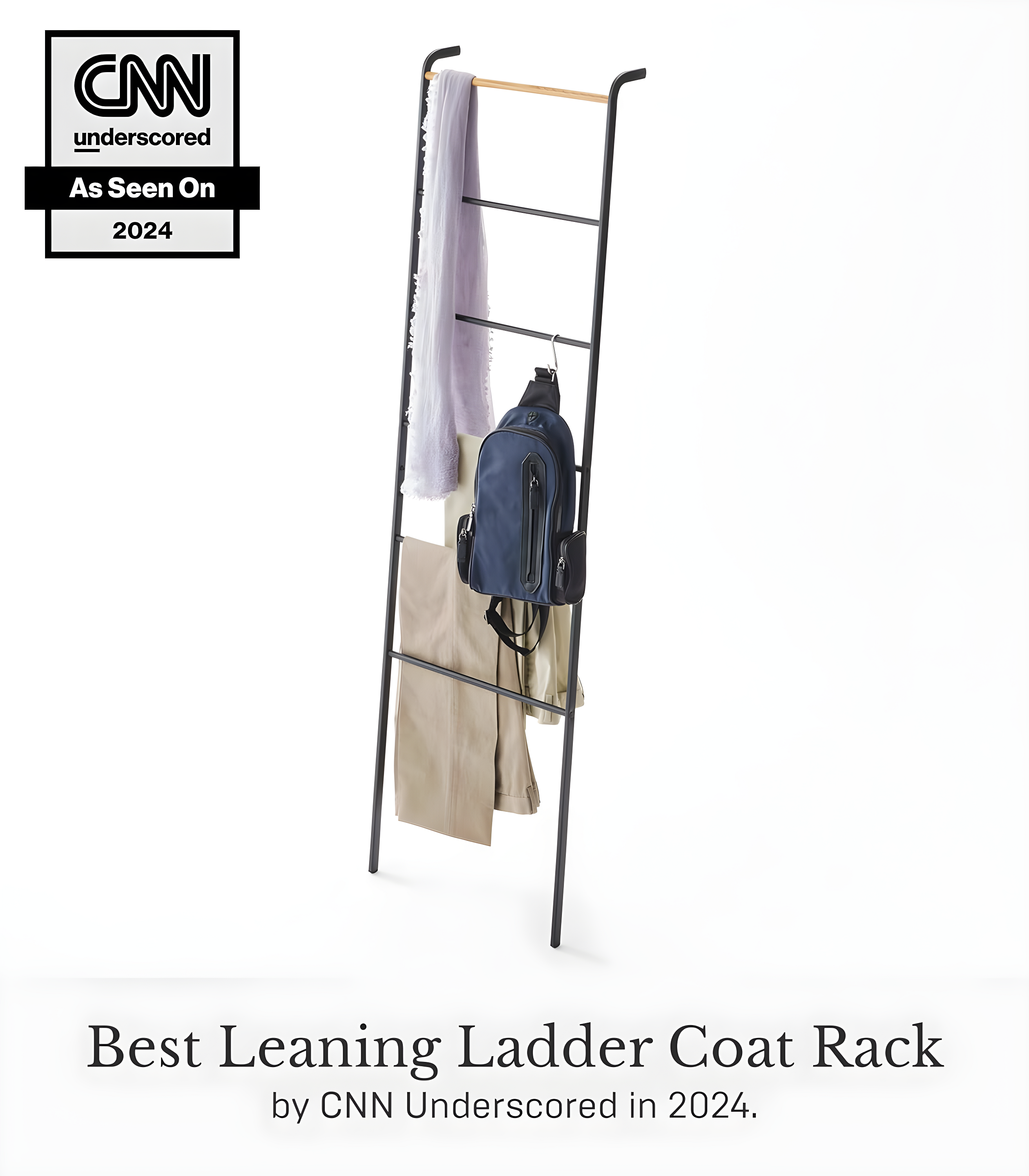 Yamazaki Home Leaning Ladder Rack, Steel
