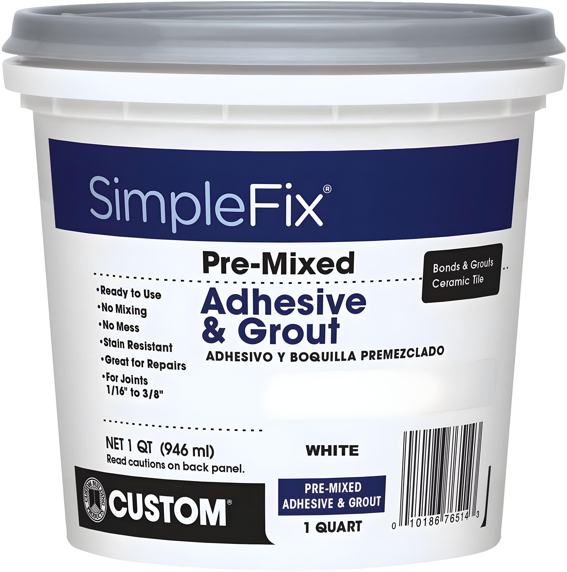 Custom Building Products SimpleFix Indoor White Grout 1 qt