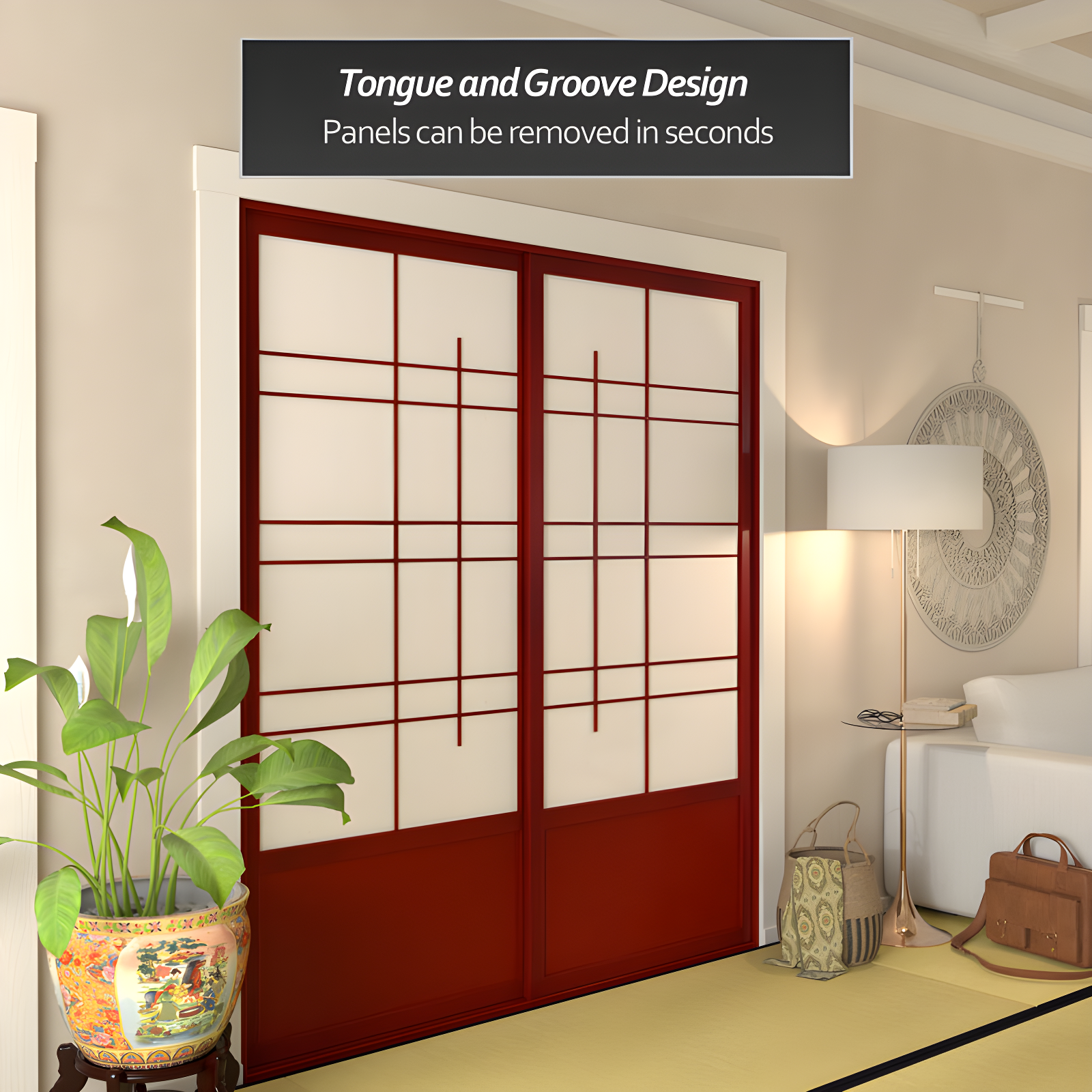 World Menagerie Clara Shoji Sliding Doors - Eudes