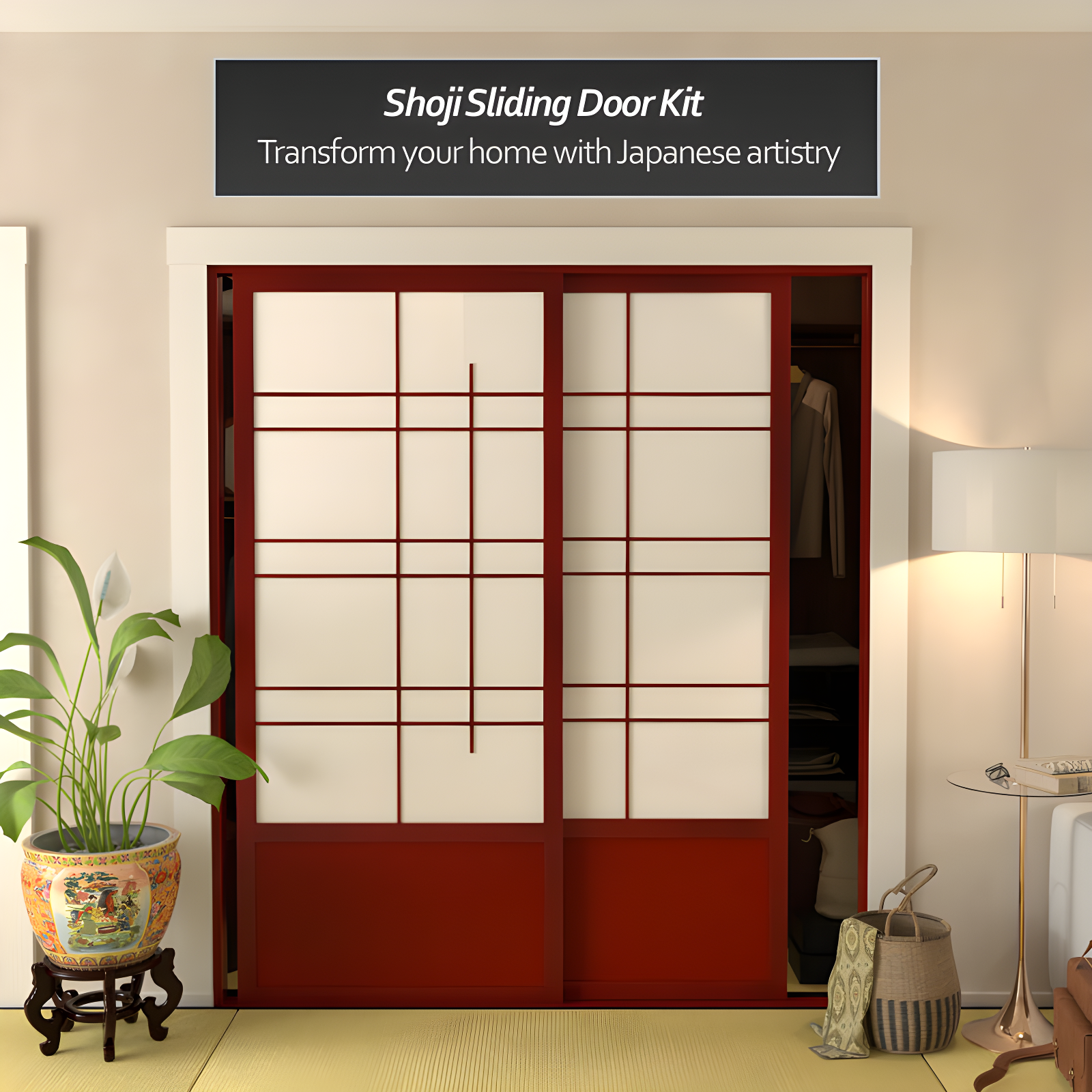 World Menagerie Clara Shoji Sliding Doors - Eudes