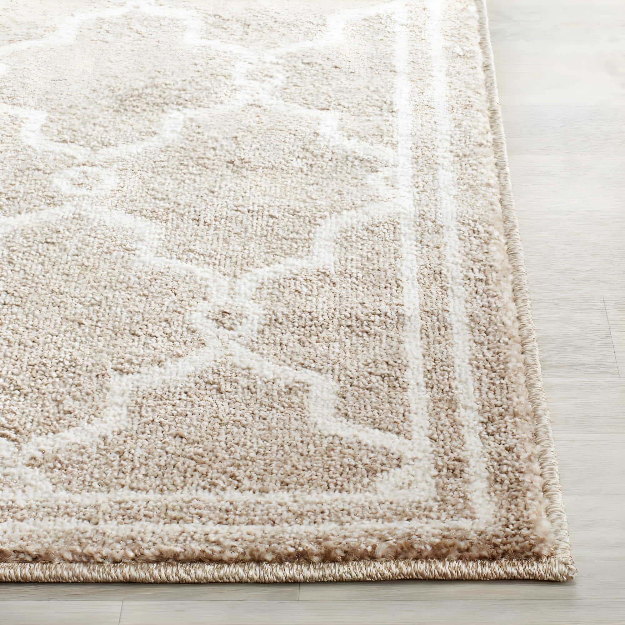 Amherst AMT414 Power Loomed Indoor Area Rug - Wheat/Beige - 8'x10' - Safavieh