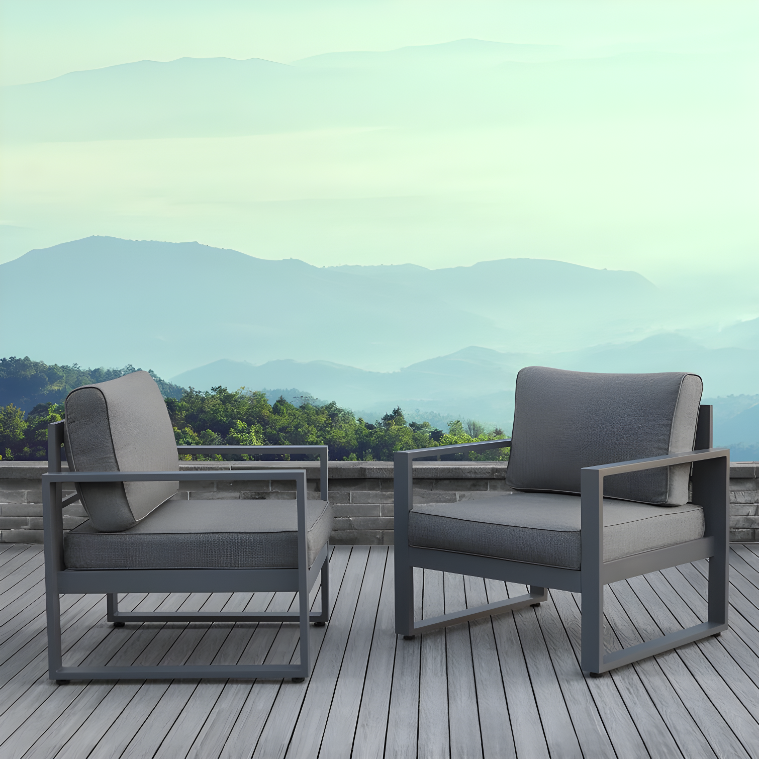 Real Flame BALTIC Patio Chair (Set of 2)