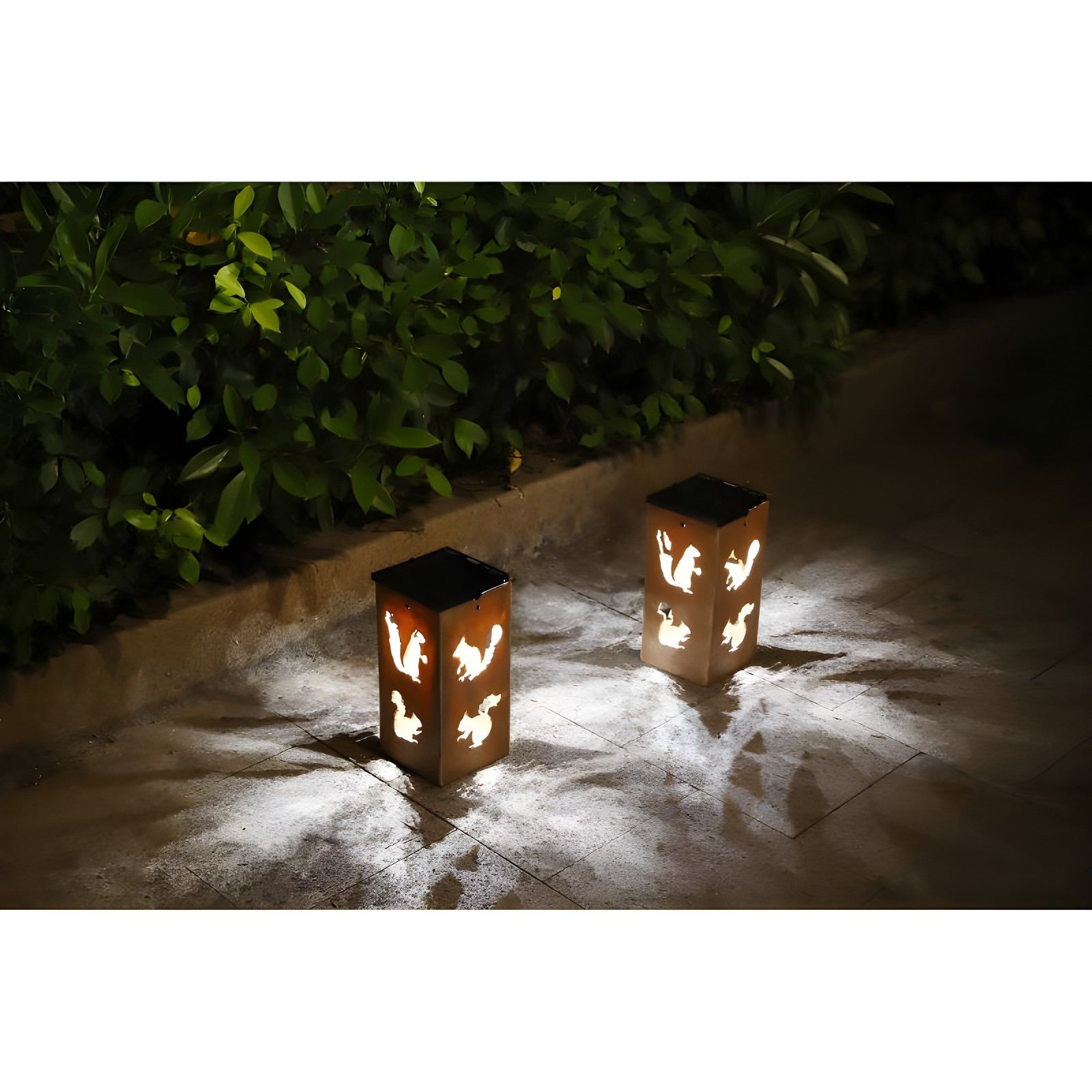 Solar Themed Silhouette Indoor/Outdoor Garden Décor Lantern