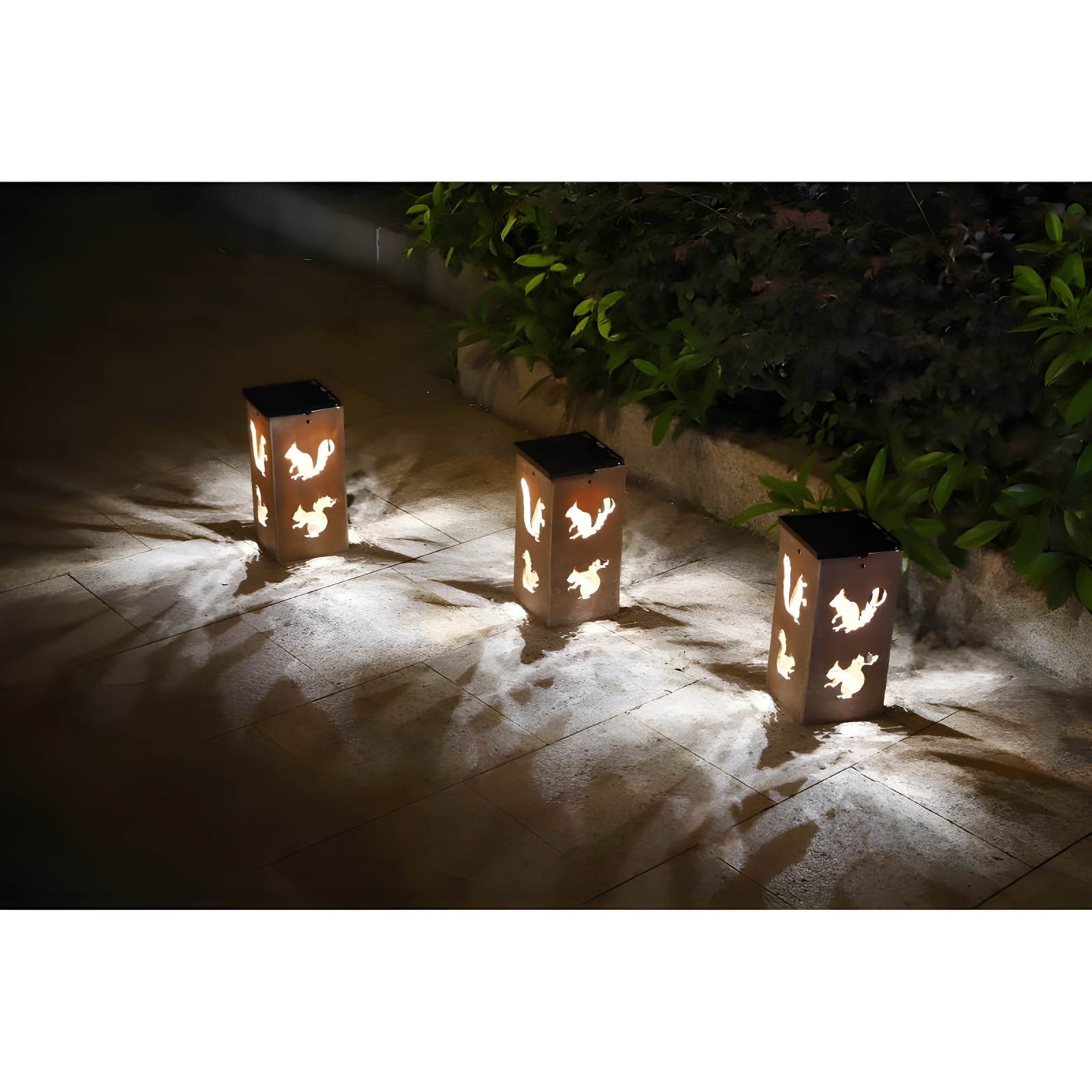 Solar Themed Silhouette Indoor/Outdoor Garden Décor Lantern