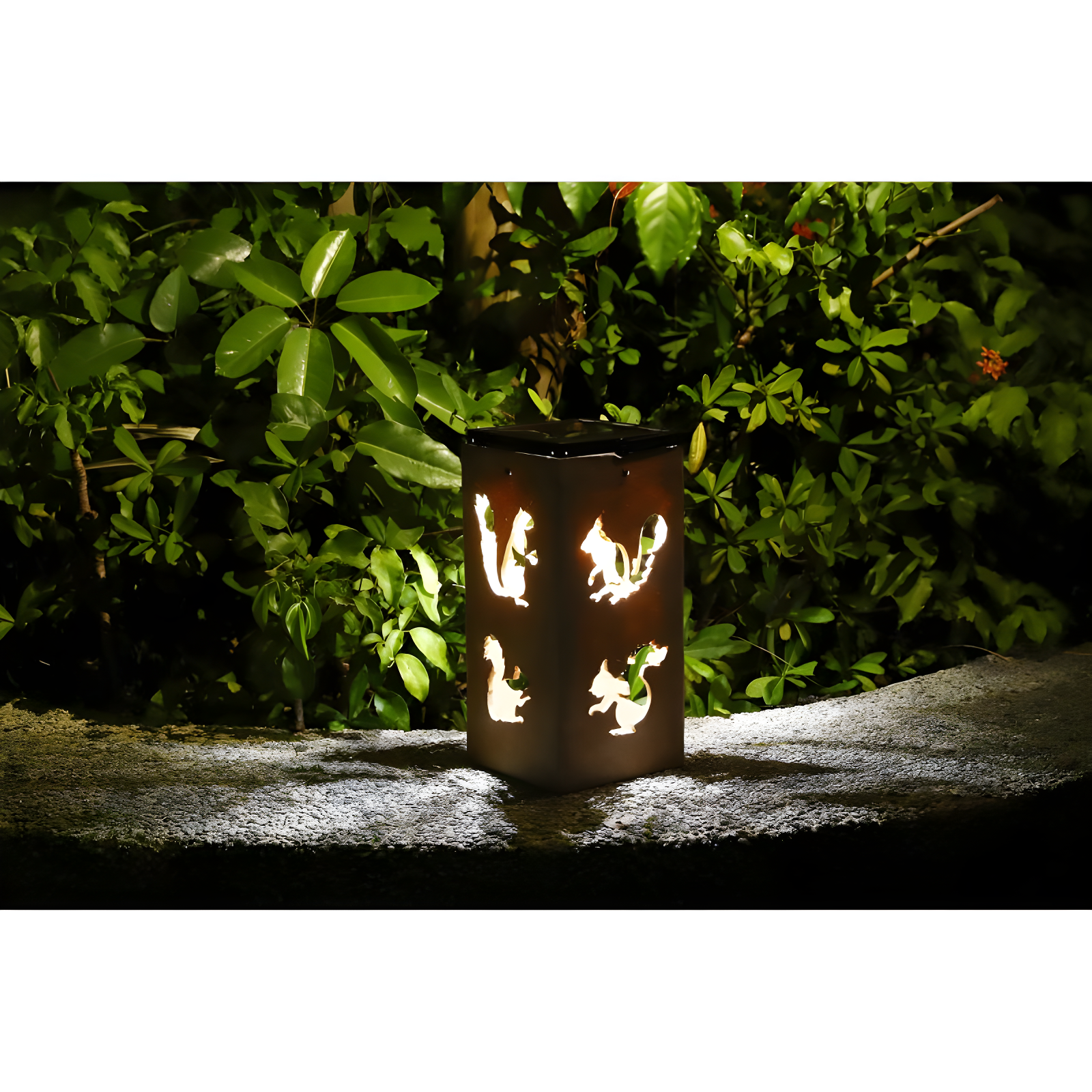 Solar Themed Silhouette Indoor/Outdoor Garden Décor Lantern