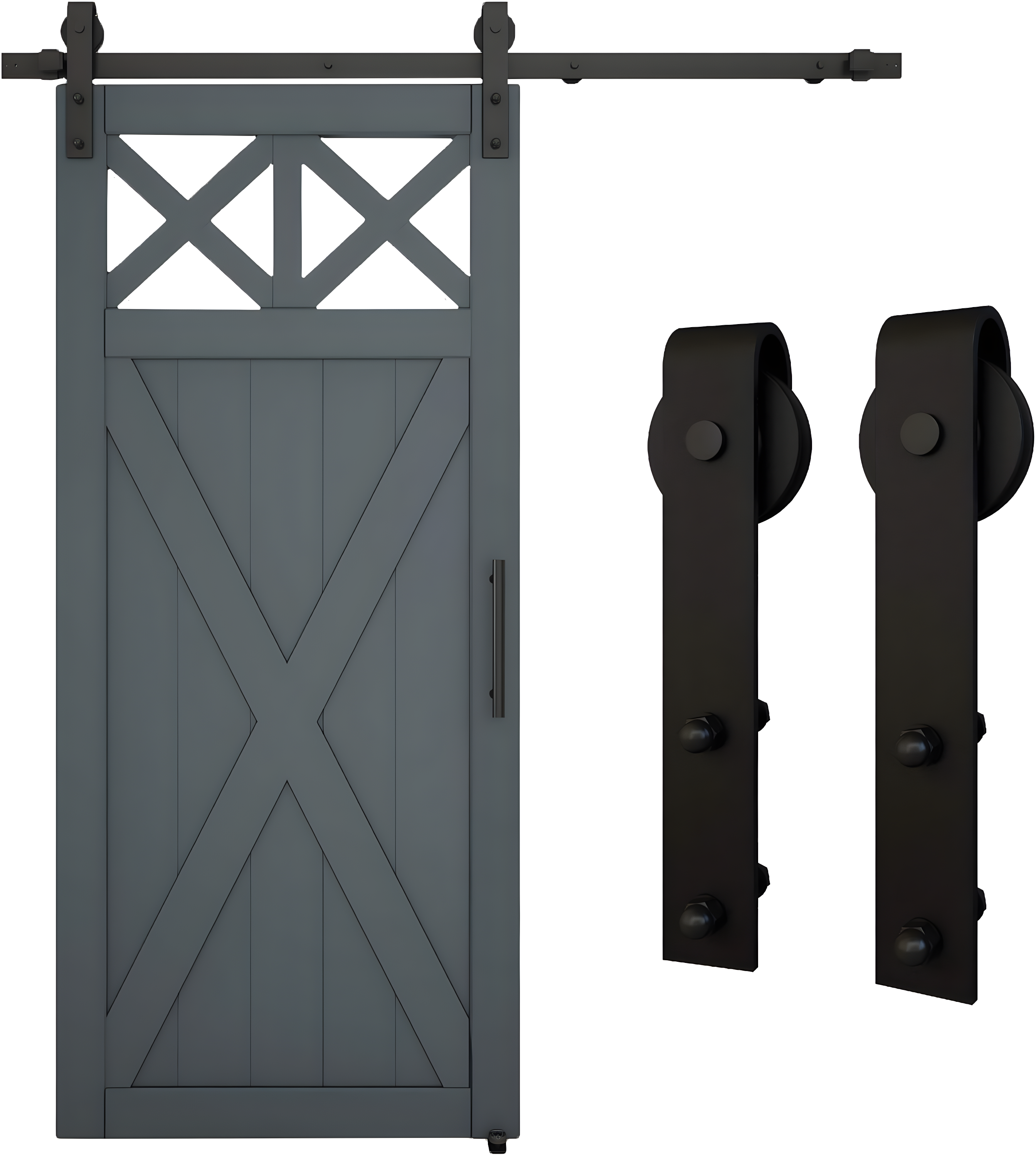 National Hardware 72" Designer Interior Barn Door Kit with Soft Close