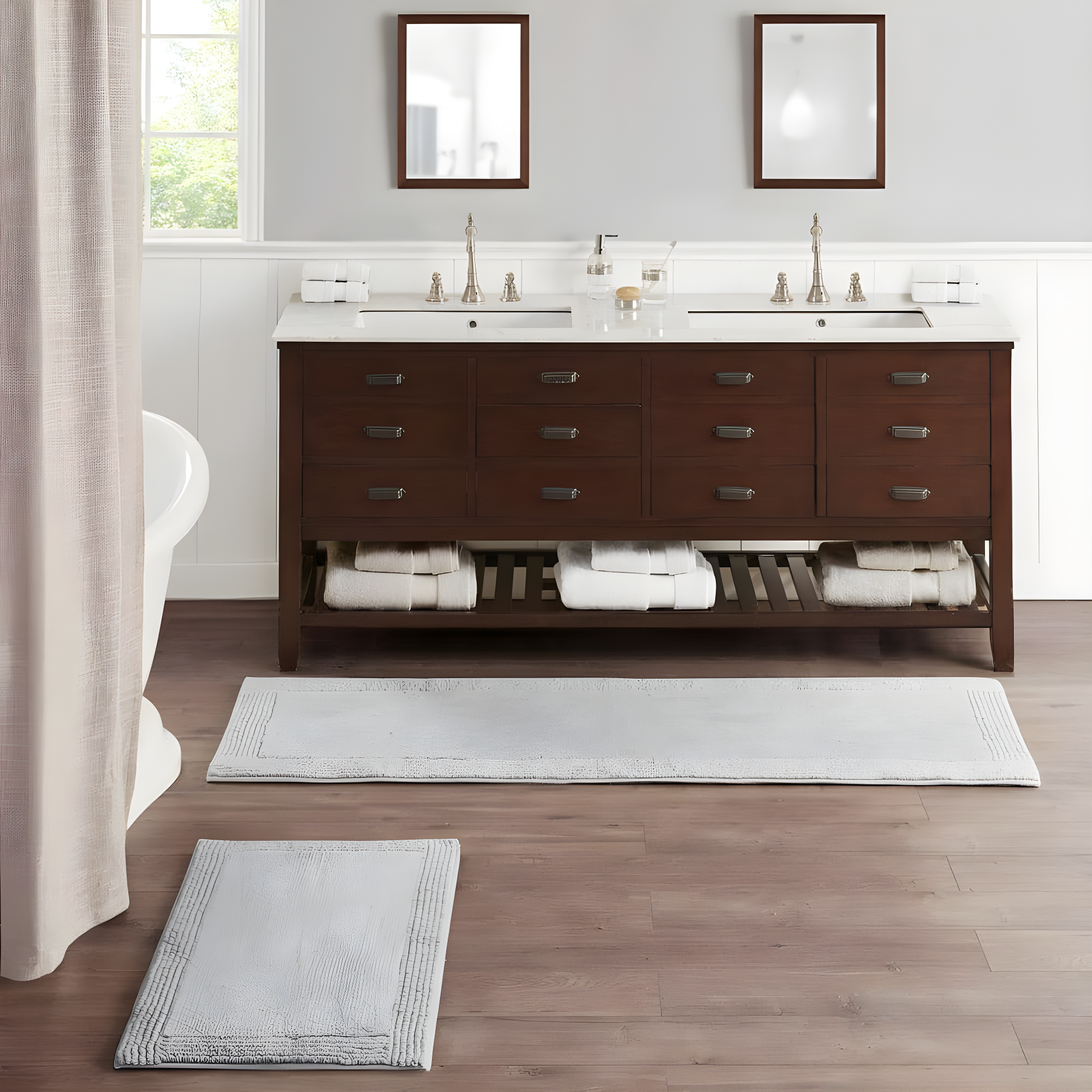 Splendor 100% Cotton Tufted 3000 GSM Reversible Bath Rug