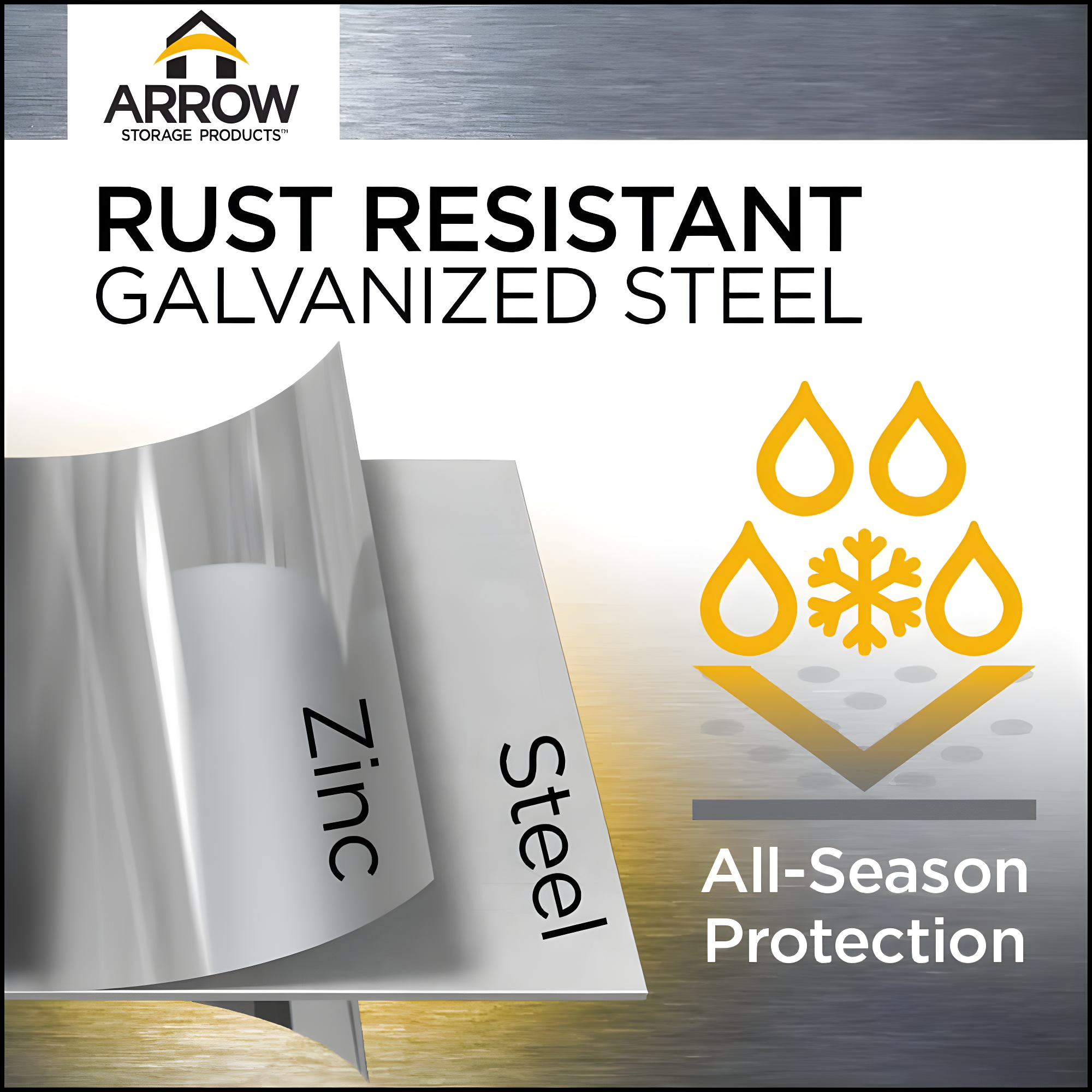 Arrow 10 ft. W x 13 ft. 5 in. D Steel Vertical Storage Shed