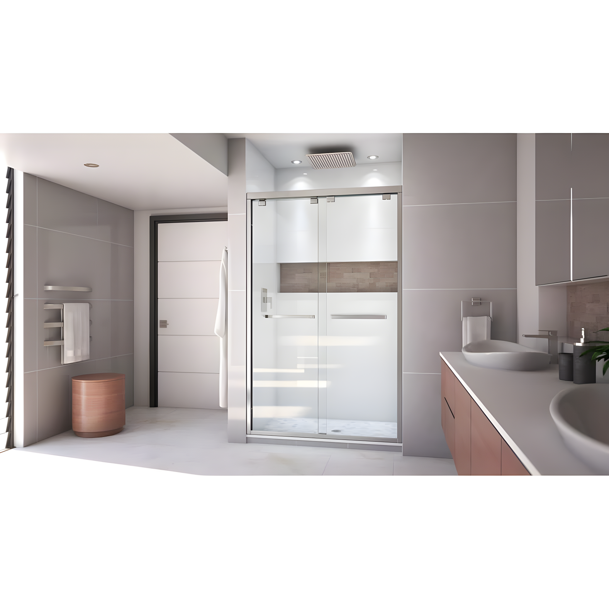 Encore 44" W x 76" Frameless Shower Door with ClearMax Technology