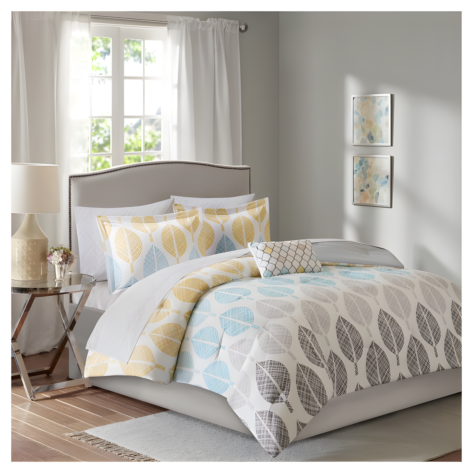 Madison Park Essentials Central Park Modern & Contemporary Comforter Set with Cotton Bed Sheets & Reviews | Wayfair