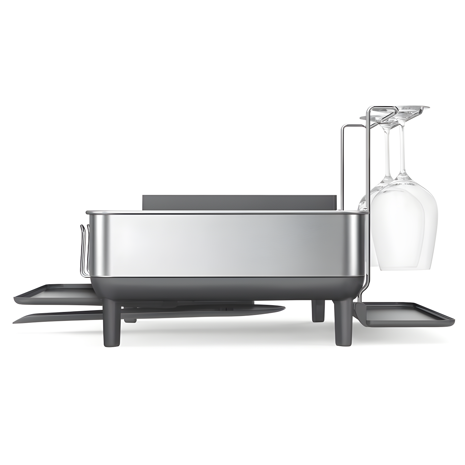 Simplehuman Kitchen Dish Drying Rack, Brushed Stainless Steel