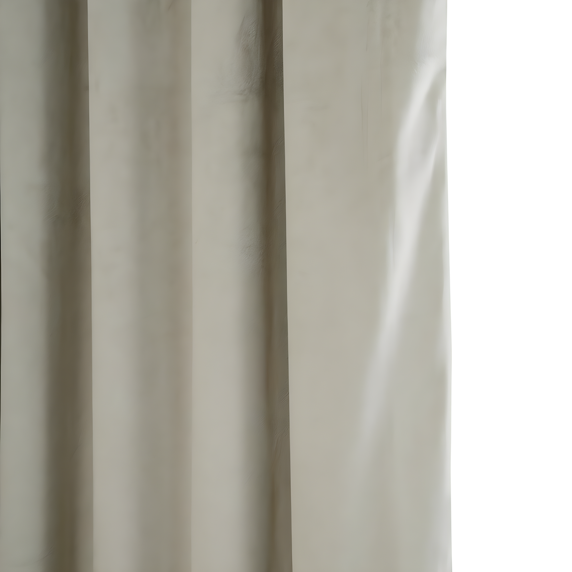 Exclusive Fabrics  Signature Pleated Blackout Velvet Curtain (1 Panel) Cool Beige 25 X 84 84 Inches