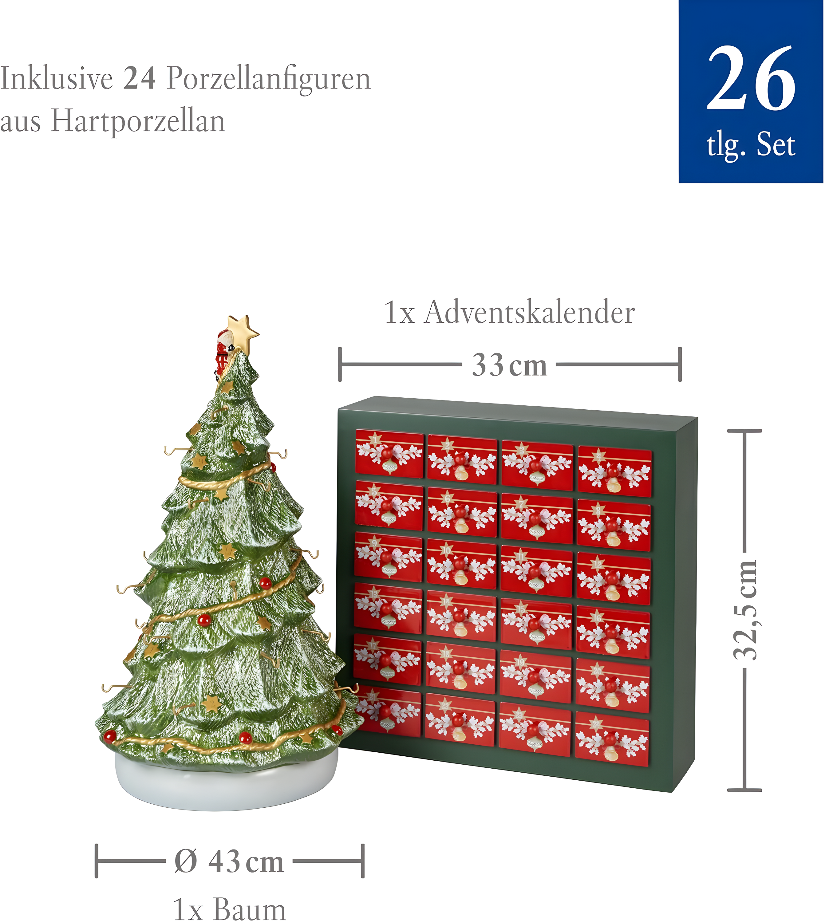 Villeroy & Boch Villeroy & Boch Christmas Memory Advent Calendar 3D Tree