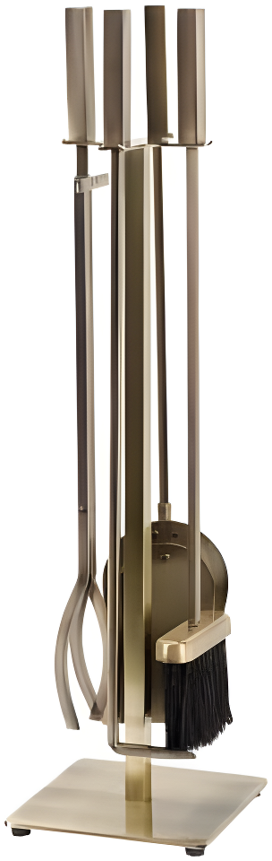 Modern Ember Modern Ember Harriet Fireplace Tool Set - Includes Brush, Shovel, Fire Poker, Tongs and Stand -Steel