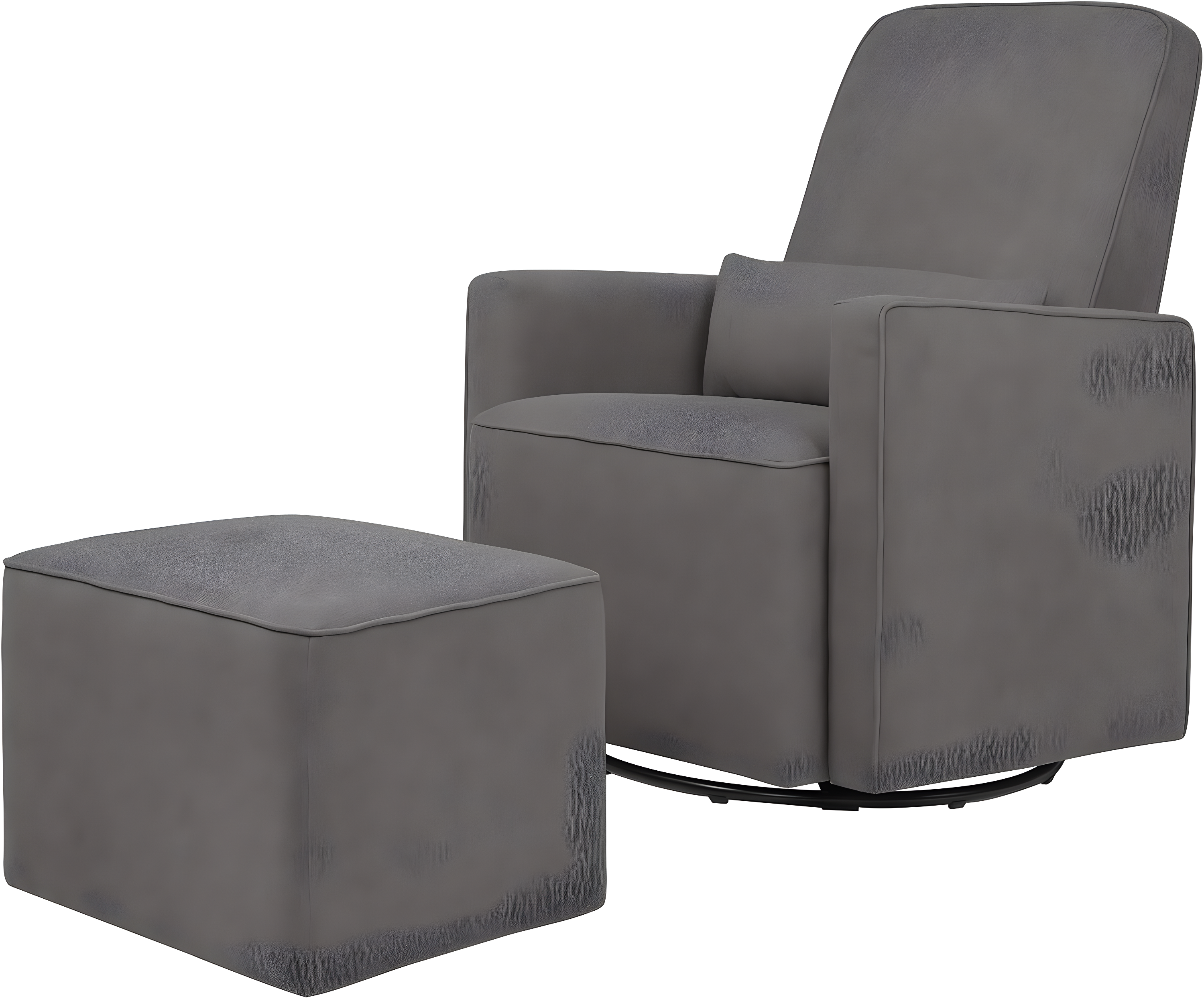 Olive Swivel Glider with Ottoman