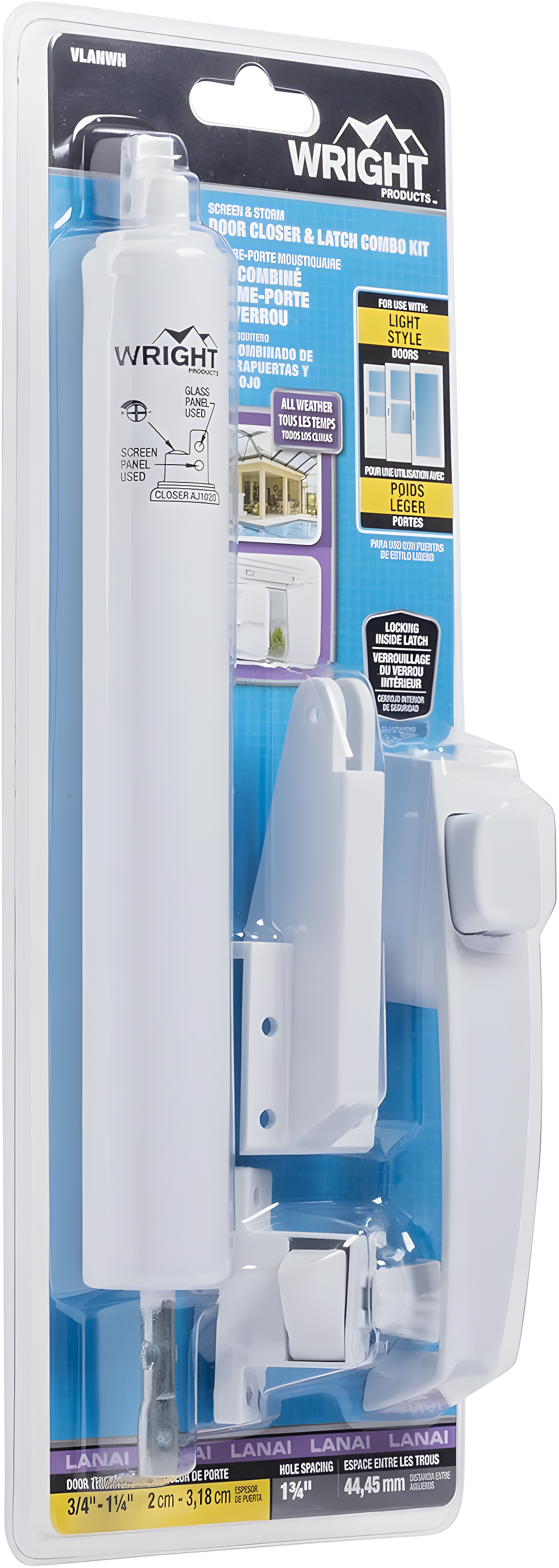 Wright White Steel Lanai Door Repair Kit 1 pk