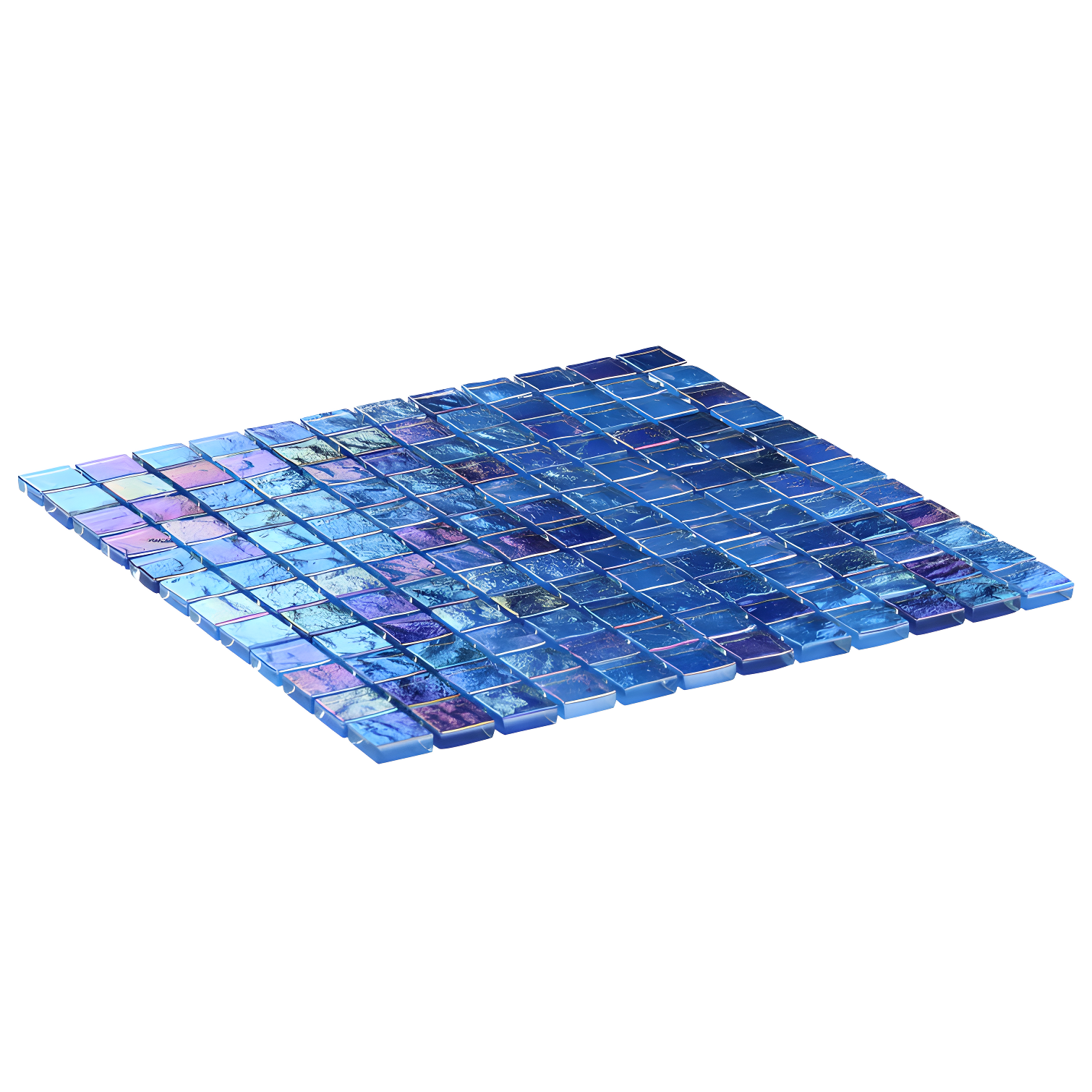 Speckle 11.73" x 11.73" Iridescent 1" Squares Glass Mosaic Wall Tile (0.95 Sq. Ft. / Sheet)