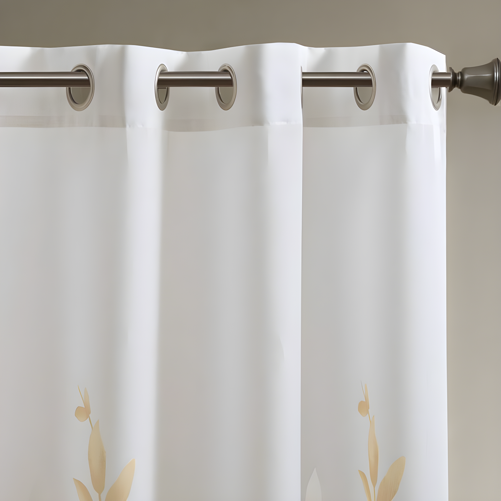 Madison Park Cecily Floral Printed Burnout Sheer Grommet Single Curtain Panel