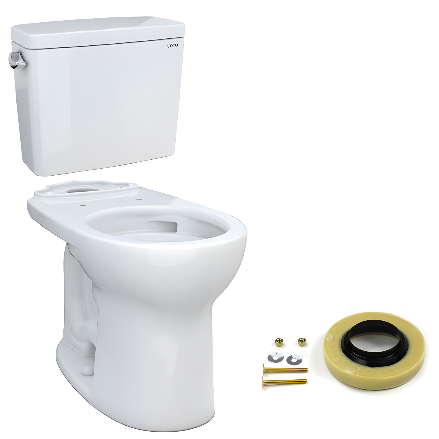 Drake® 1.6 GPF Round Two-Piece Toilet with Tornado Flush (Seat Not Included)