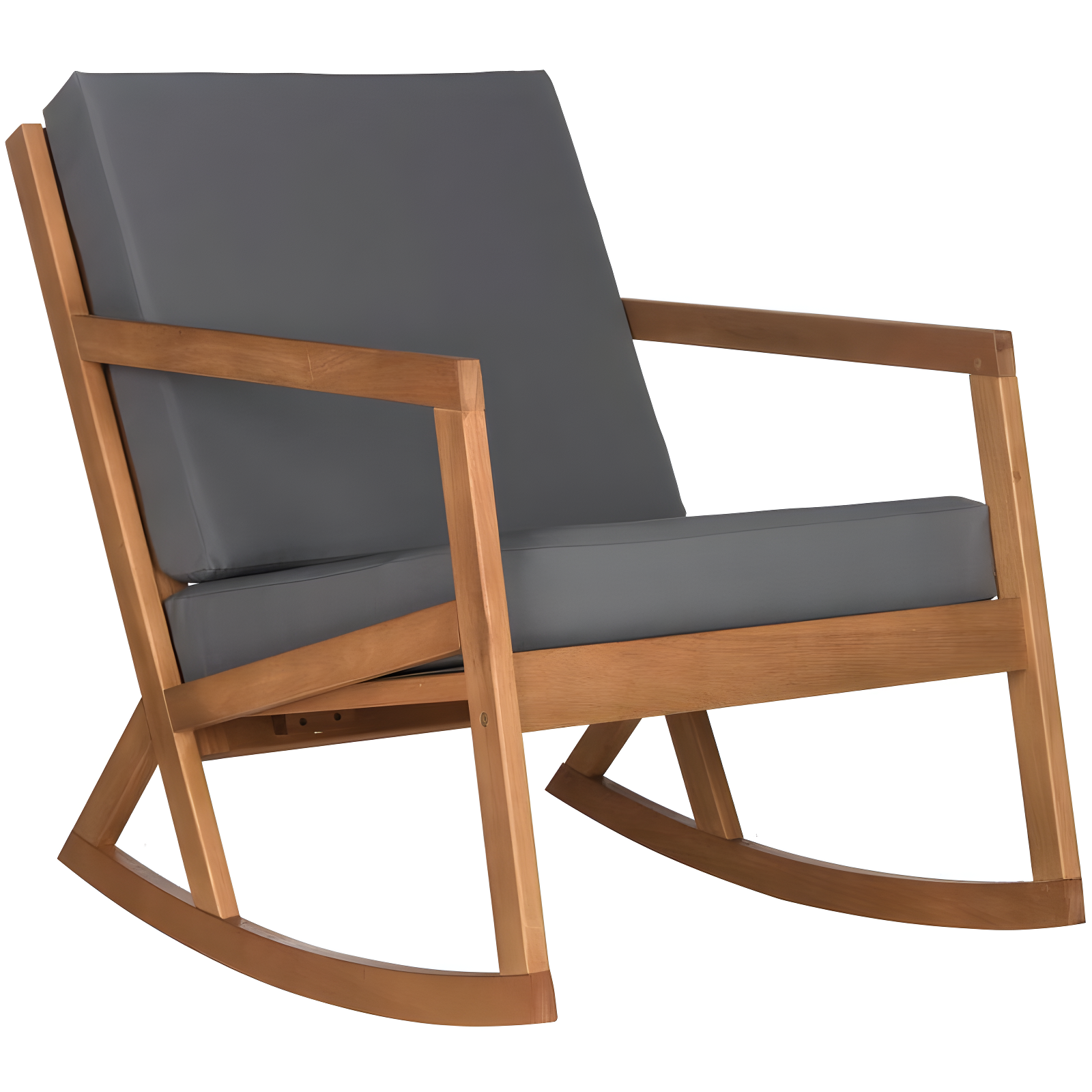 Vernon Rocking Chair Indoor/Outdoor - PAT7013 - Natural/Grey - Safavieh