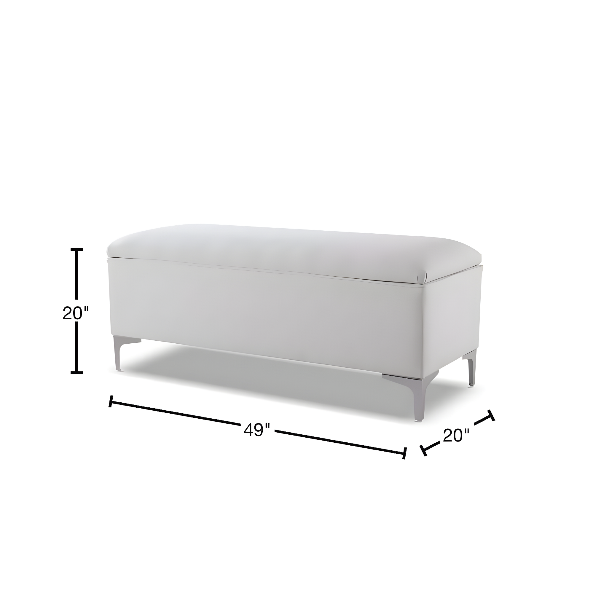 Madelyn Storage Bench Bright White