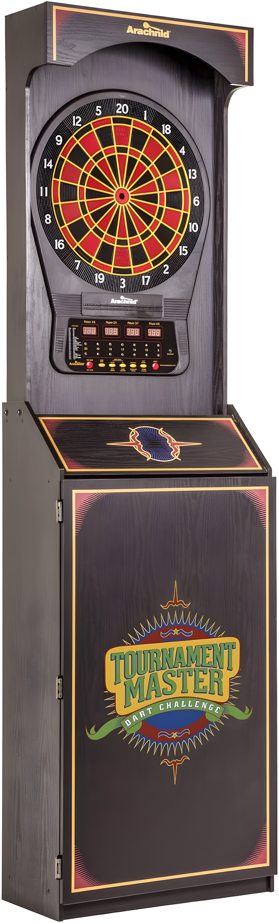 Tournament Master Black Electronic Dartboard Cabinet with Soft Tip Darts