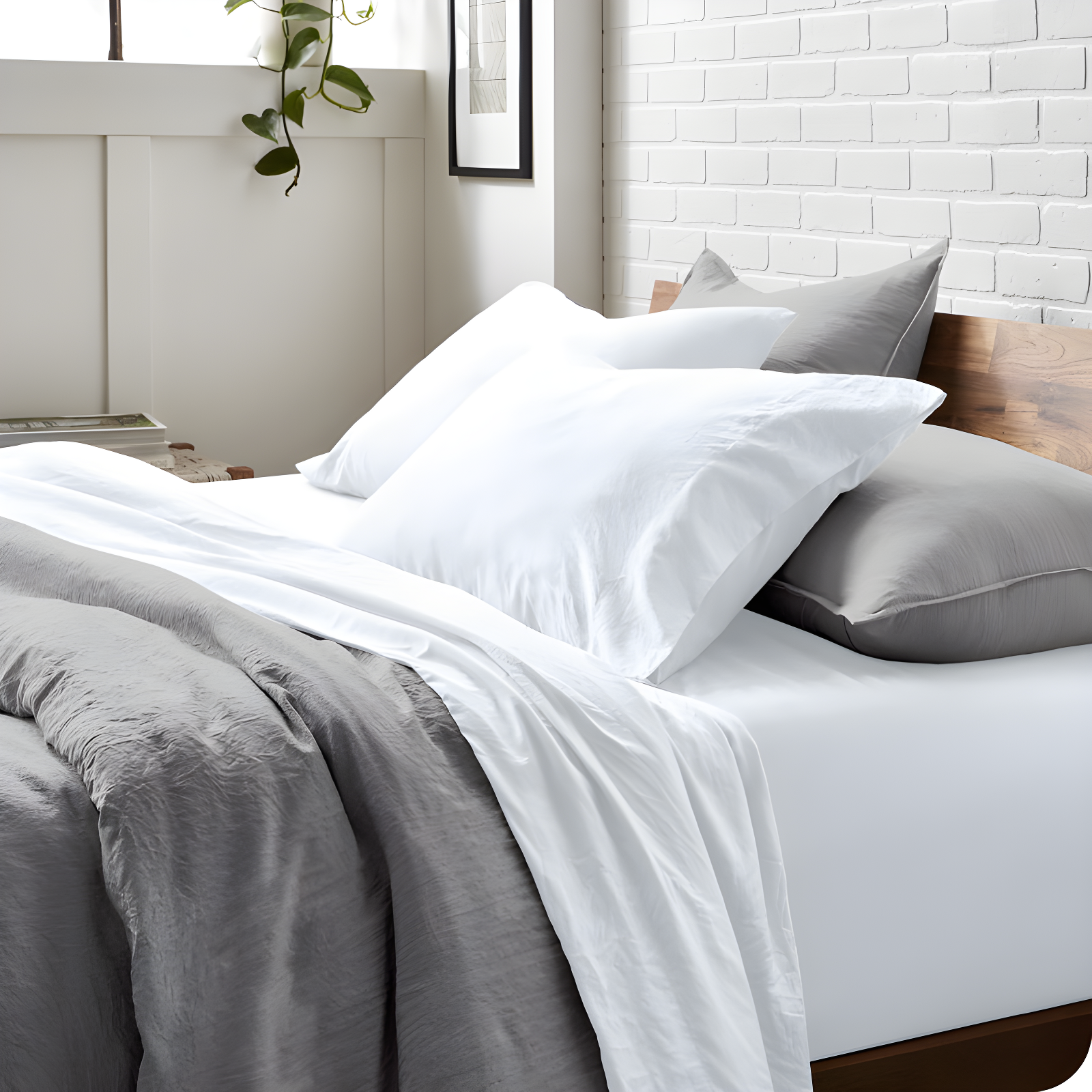 Bare Home Washed Microfiber Duvet Cover Set