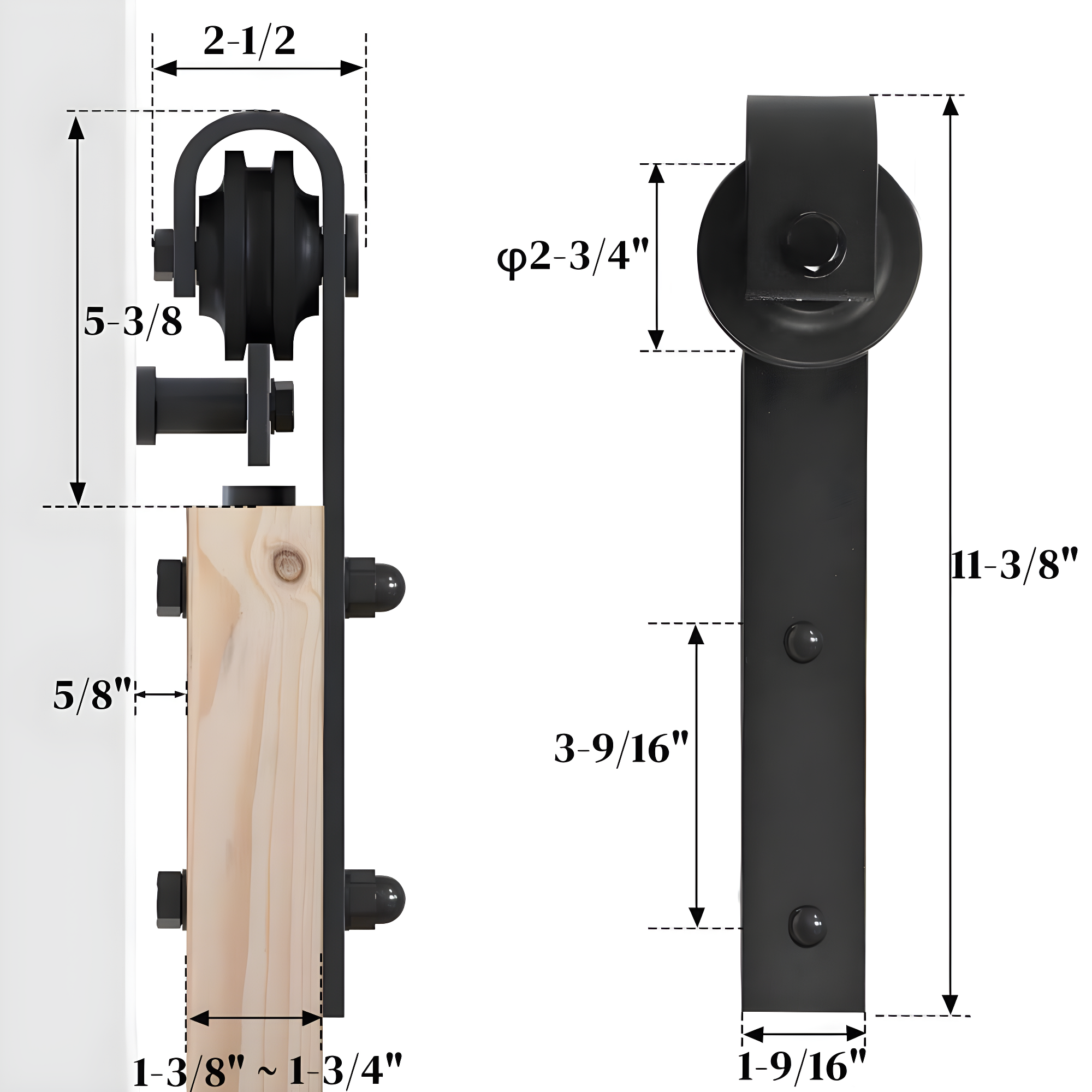 SalonMore 30in x 84in Sliding Barn Wood Door, Interior Doors, DIY Assembly, Solid Natural Spruce Panelled Slab, with 5.5FT Barn Door Hardware Kit