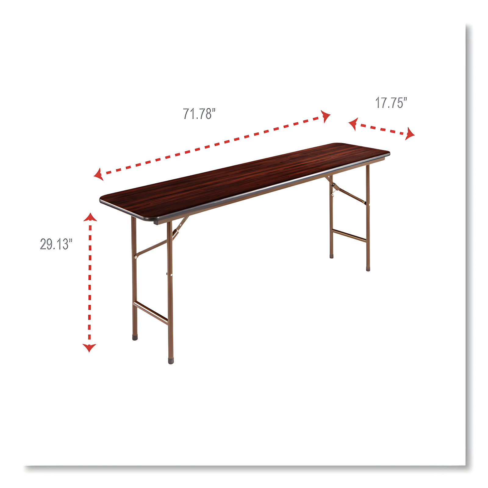 Alera® Wood Rectangular Portable Folding Table