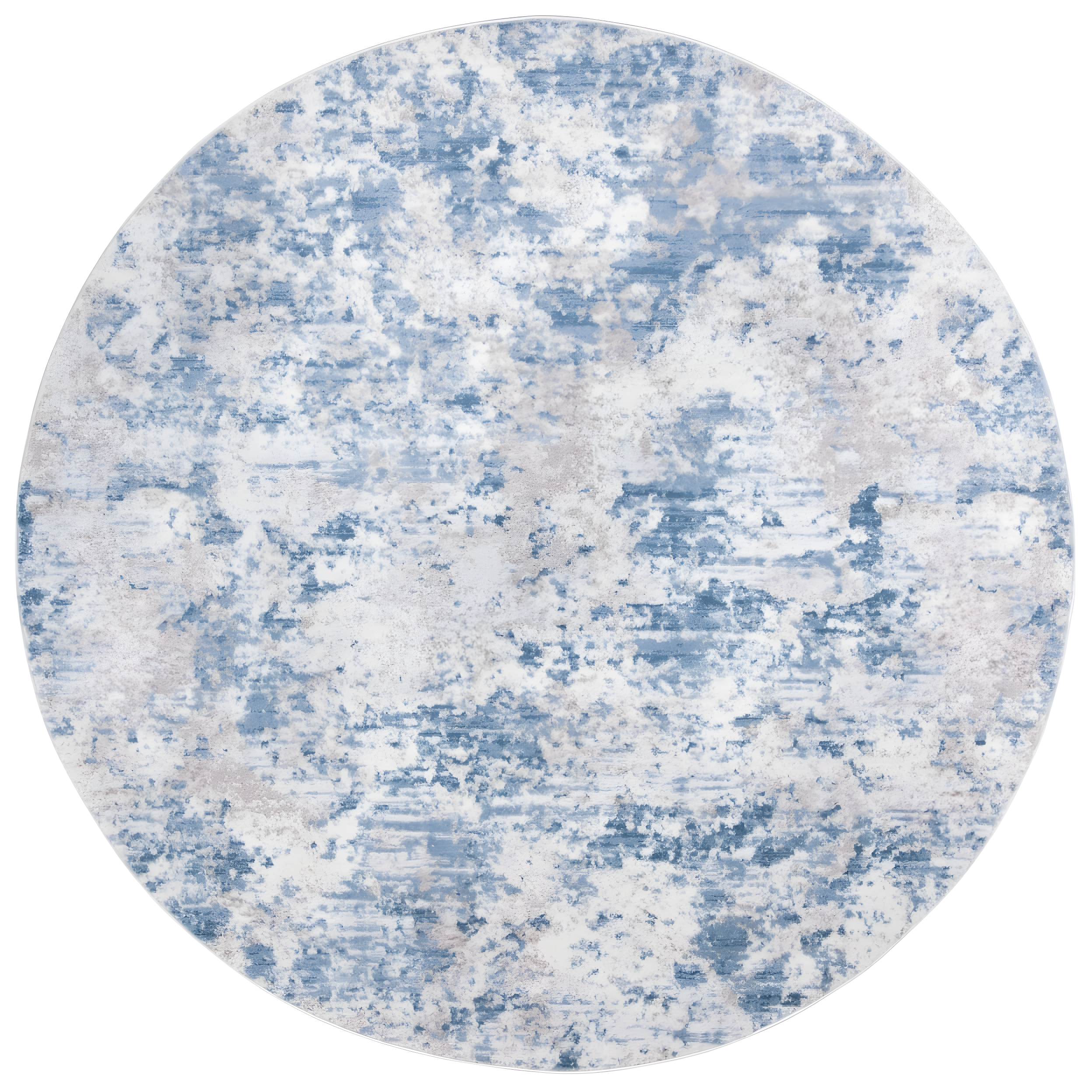 Amelia ALA705 Power Loomed Area Rug - Grey/Blue - 9' round - Safavieh.