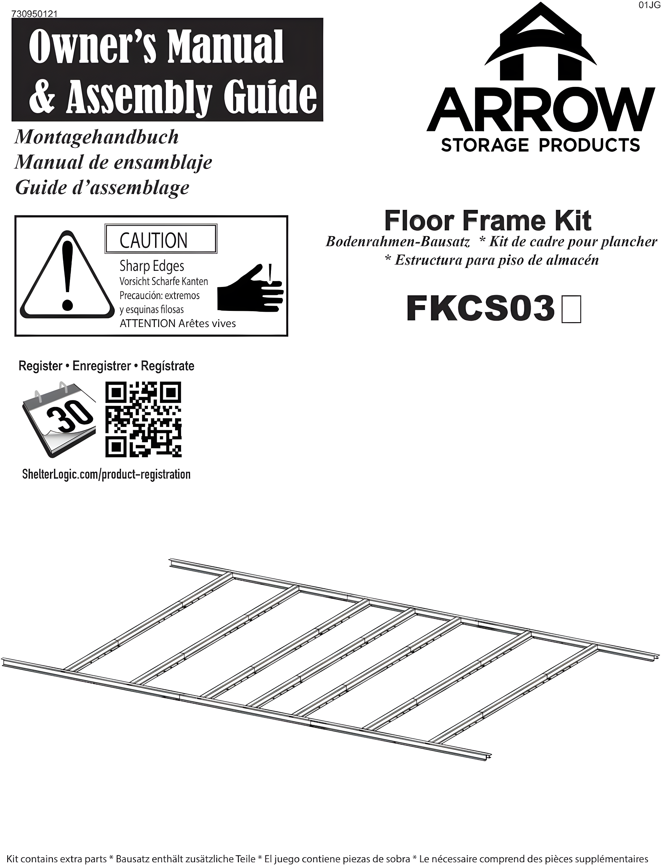 Arrow Arrow Rust Resistant Steel Flooring Kit