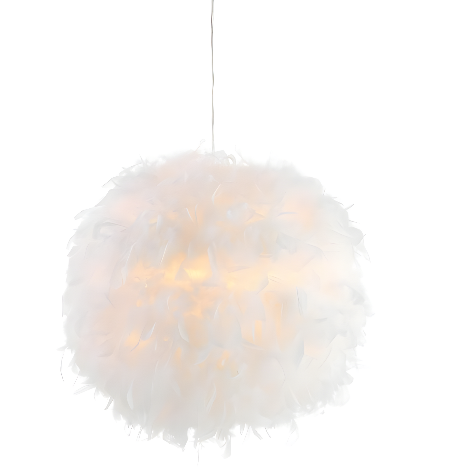 JONATHAN Y Stork 19" Feather Metal Adjustable LED Pendant, White