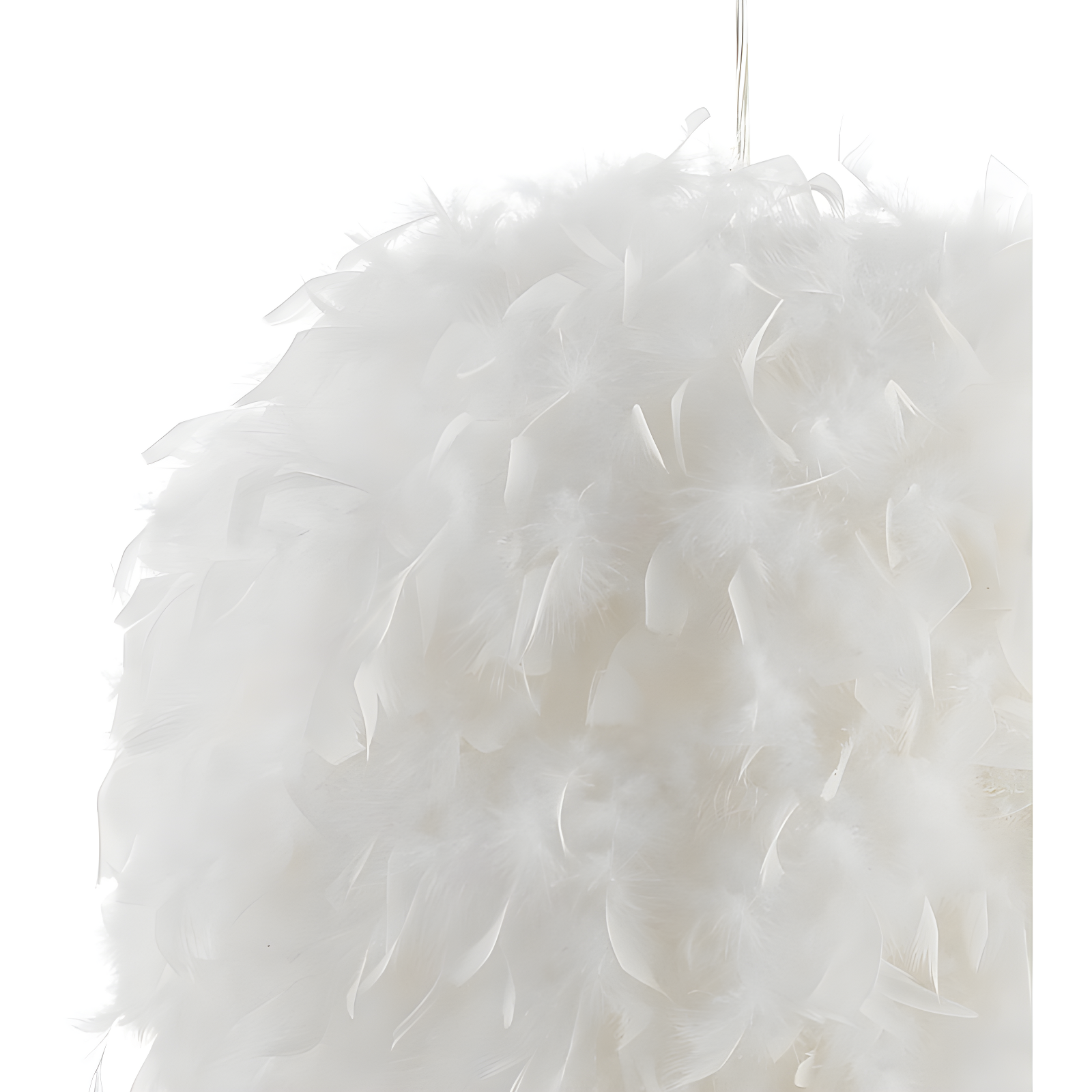 JONATHAN Y Stork 19" Feather Metal Adjustable LED Pendant, White